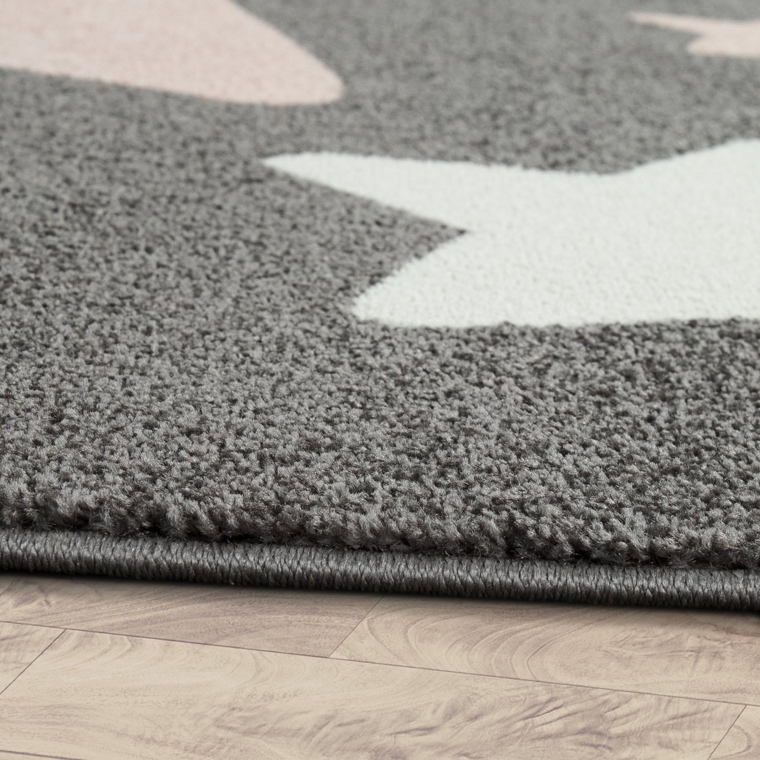 Paco Home Kinderteppich »Capri 330«, rund, 11 mm Höhe, Kurzflor, Motiv Sterne, Pastell-Farben, Kinderzimmer