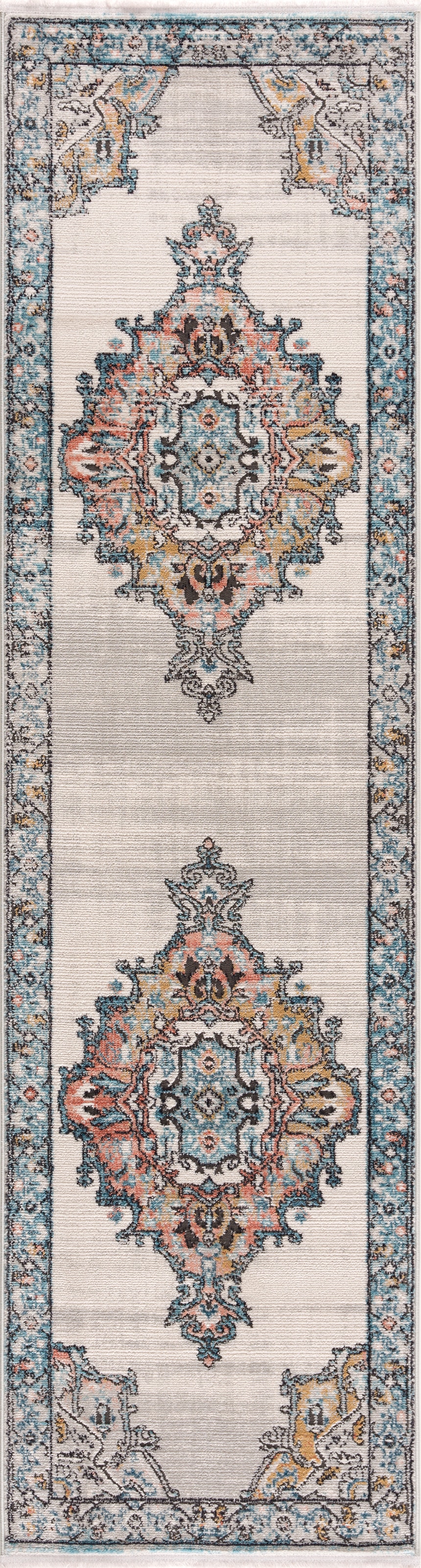 Carpet City Läufer »Novel 8640«, rechteckig, Vintage-Teppich mit Fransen,  Used-Look, Weich, Multicolor