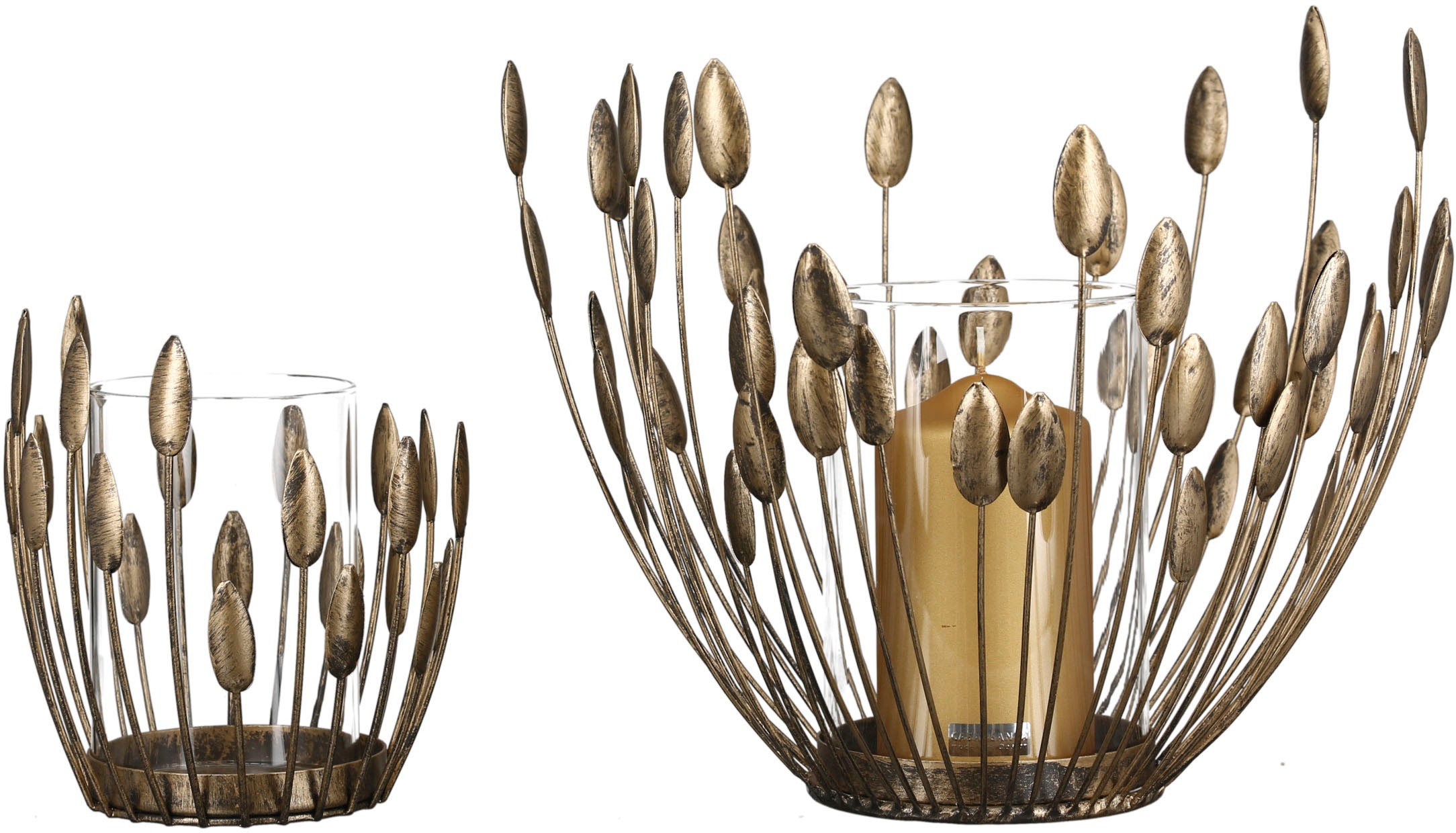 GILDE Windlicht »Trevi«, (1 St.), mit Glaseinsatz, aus Metall, Höhe ca. 27  cm online kaufen | mit 3 Jahren XXL Garantie