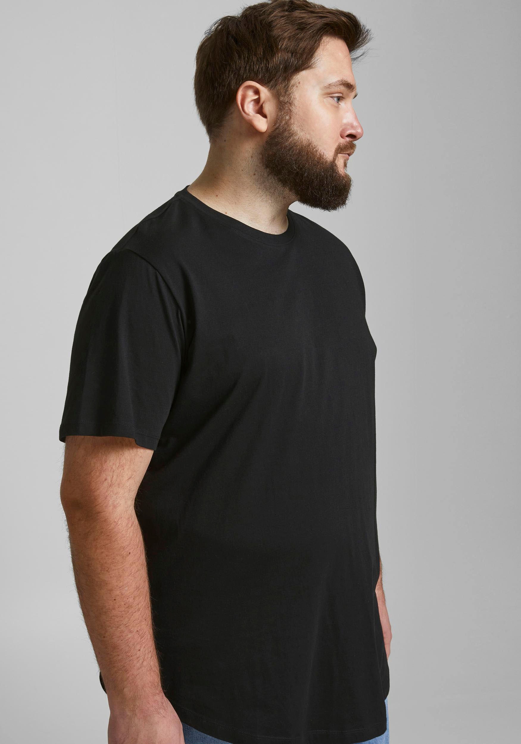 Jack & Jones PlusSize T-Shirt »NOA TEE«, mit abgerundetem Saum, bis Größe 6XL