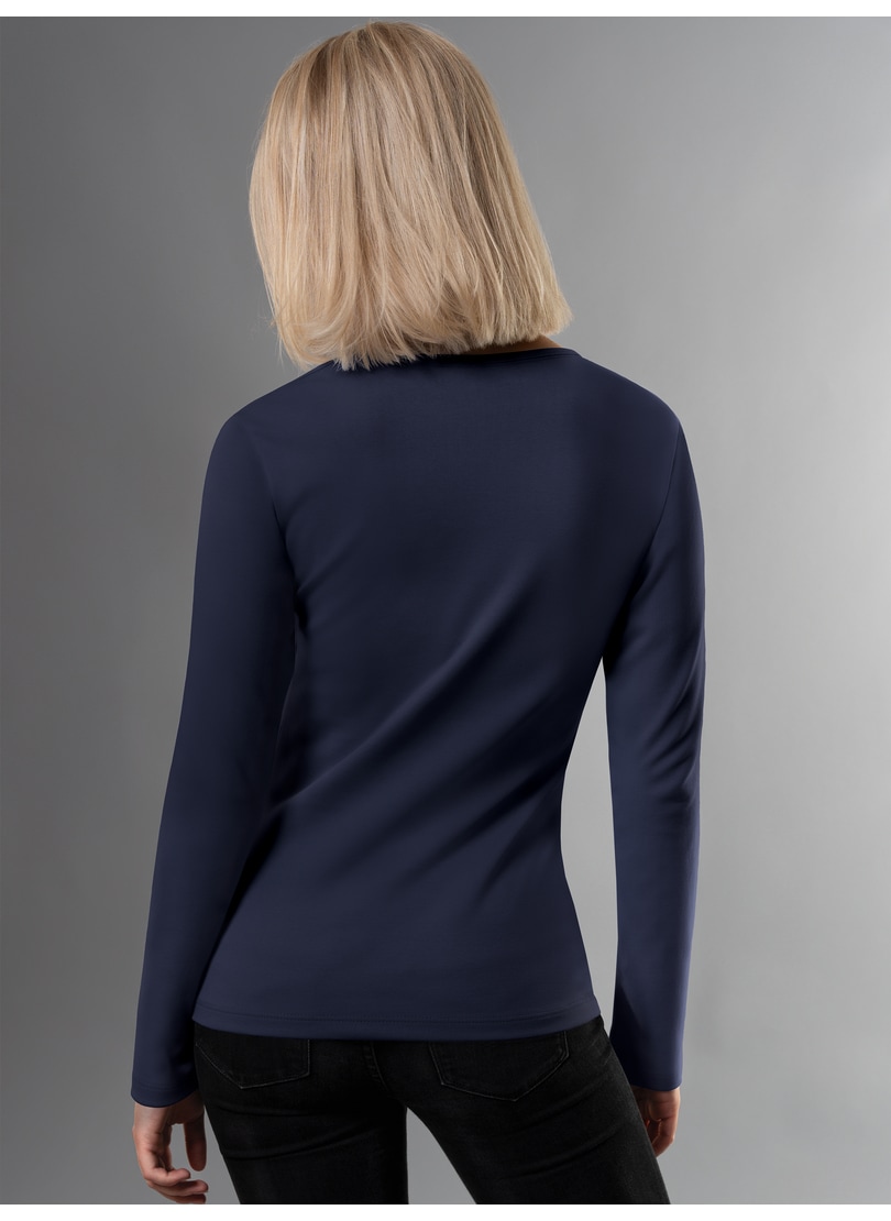 Trigema Longsleeve »TRIGEMA Langarmshirt mit Kristallsteinen« 1 Stk.