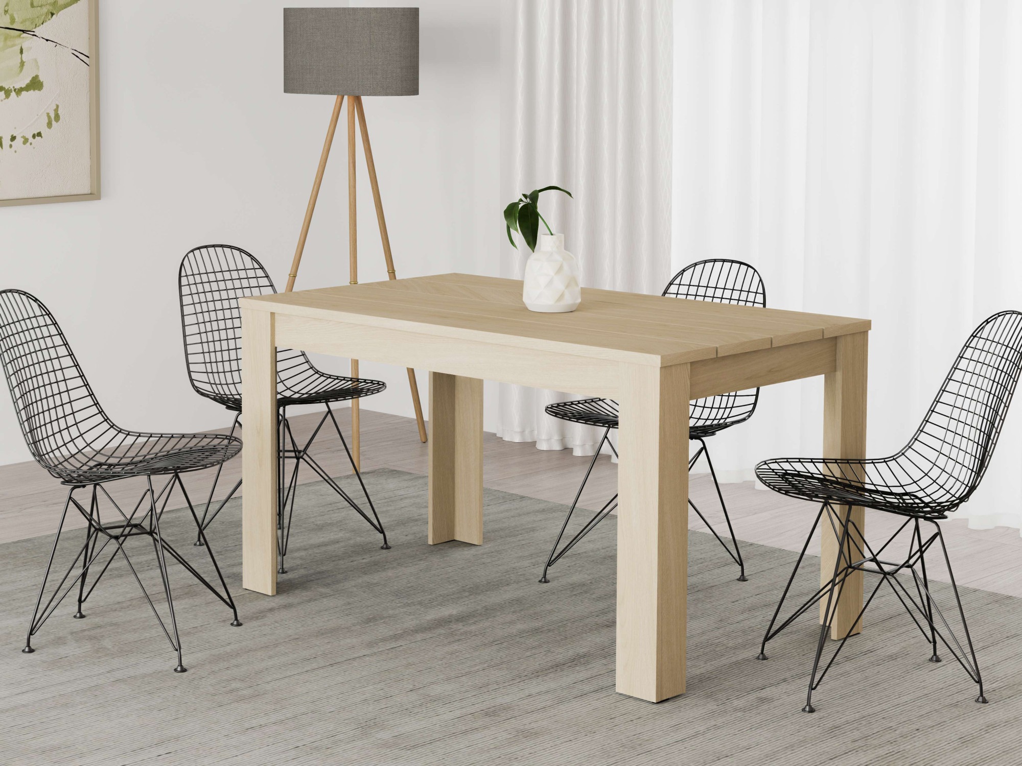 Home affaire Esstisch »Spoleto, Esstisch, Küchentisch, Speisetisch, Familientisch« Charakterstarke 4-Lamellen-Platte, 4 Farben, 2 Größen – top modern