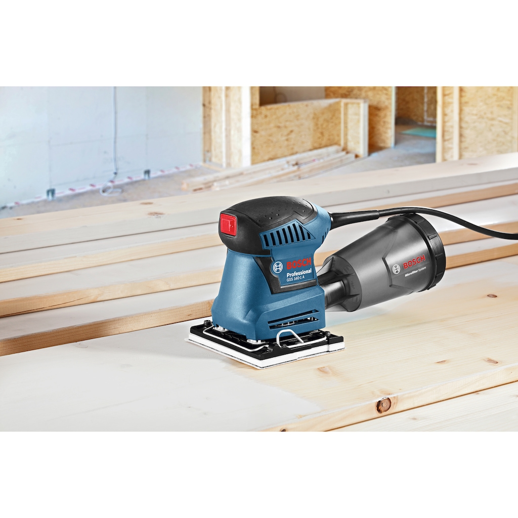 Bosch Professional Schwingschleifer »GSS 140-1 A«, inkl. Staubbox mit Mikrofilter