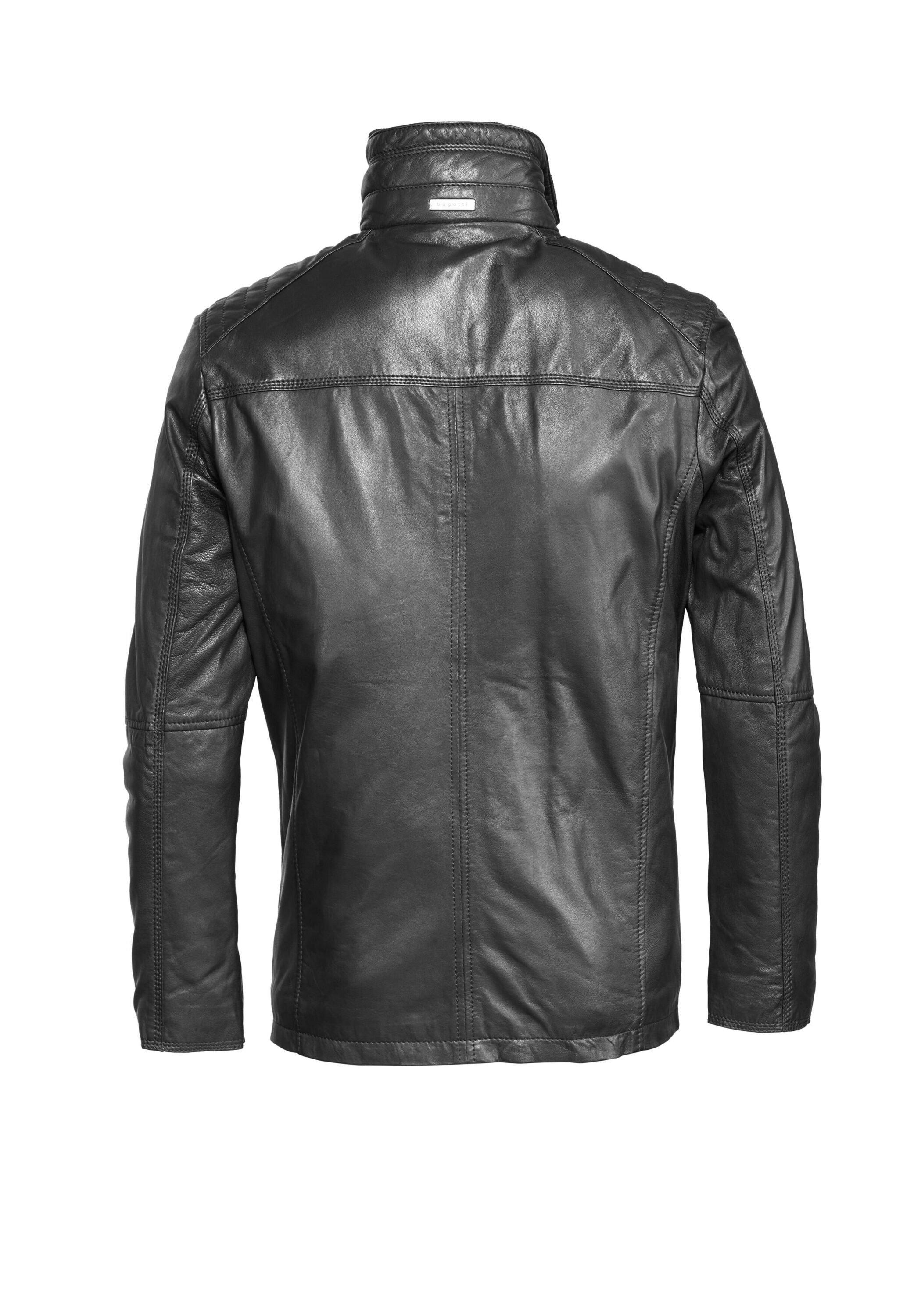 bugatti Blouson »BUTIZIANO« ohne Kapuze aus hochwertigem Leder