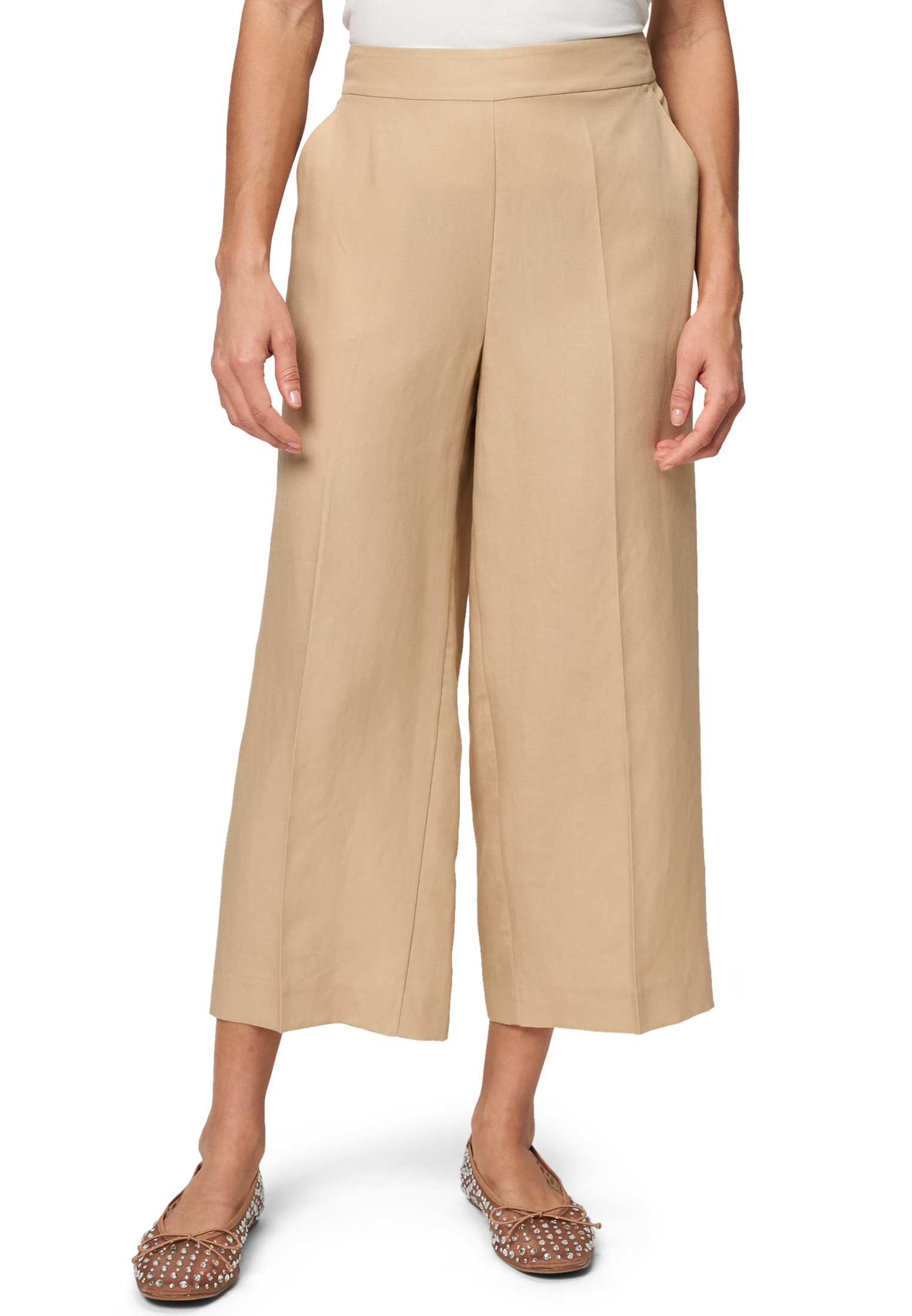 Zero Leinenhose »Leinenhose mit weitem Bein 24 Inch«