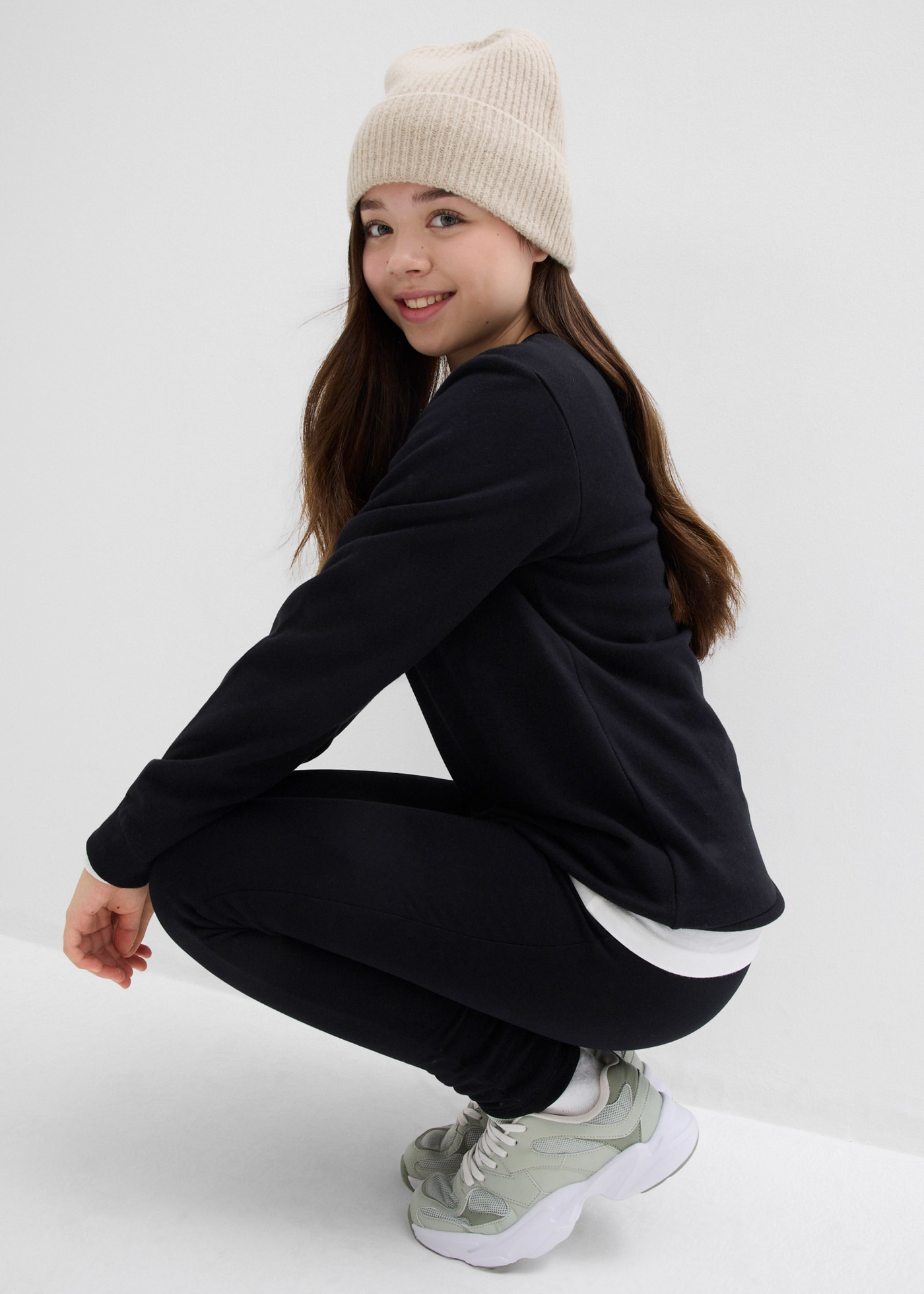 bonprix Thermoleggings  aus Baumwolle und Elasthan, elastischer Gummizug, schmale Passform