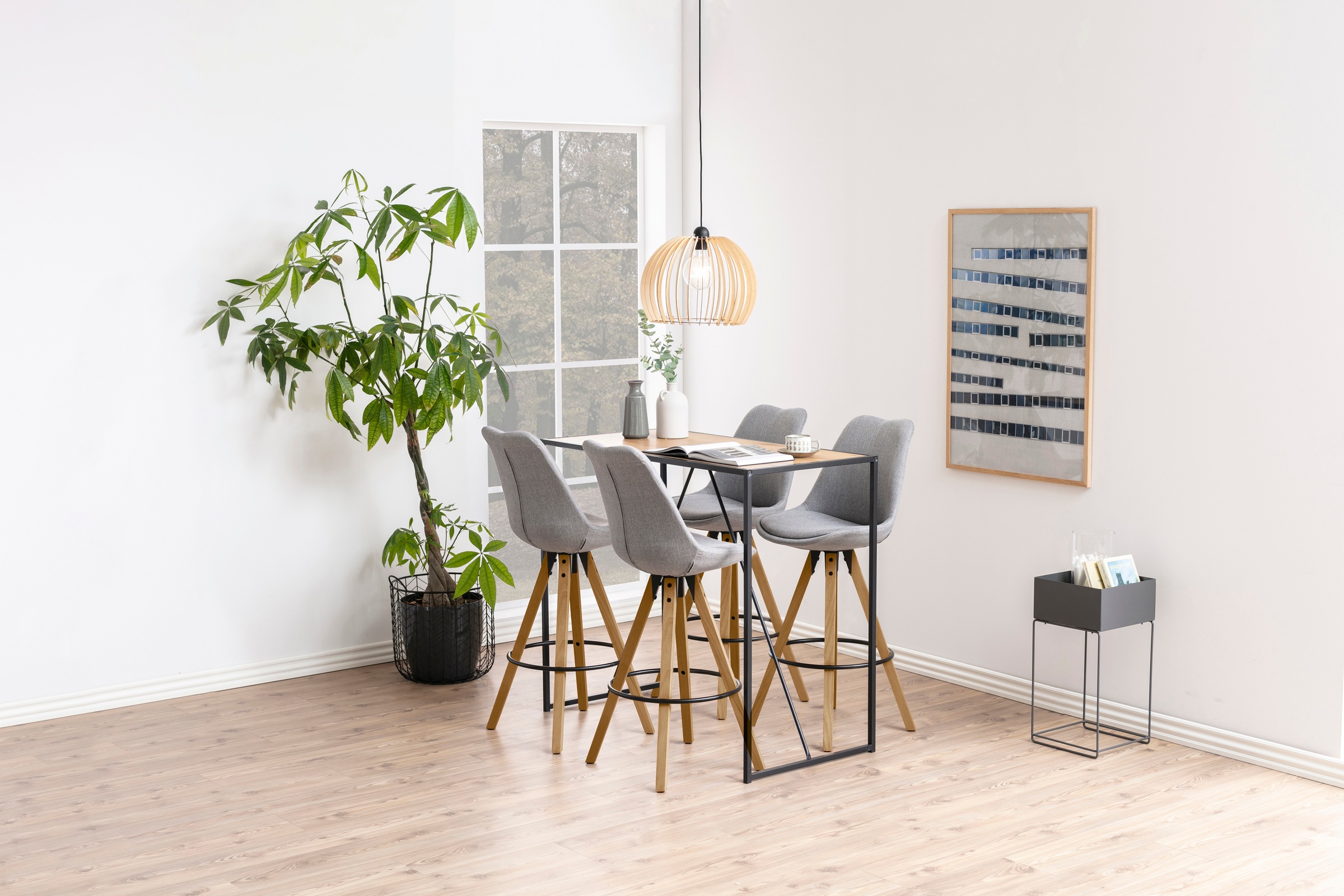ACTONA GROUP Bartisch, mit schmalem Metallfuß, Breite 120 cm, in weiteren Variationen