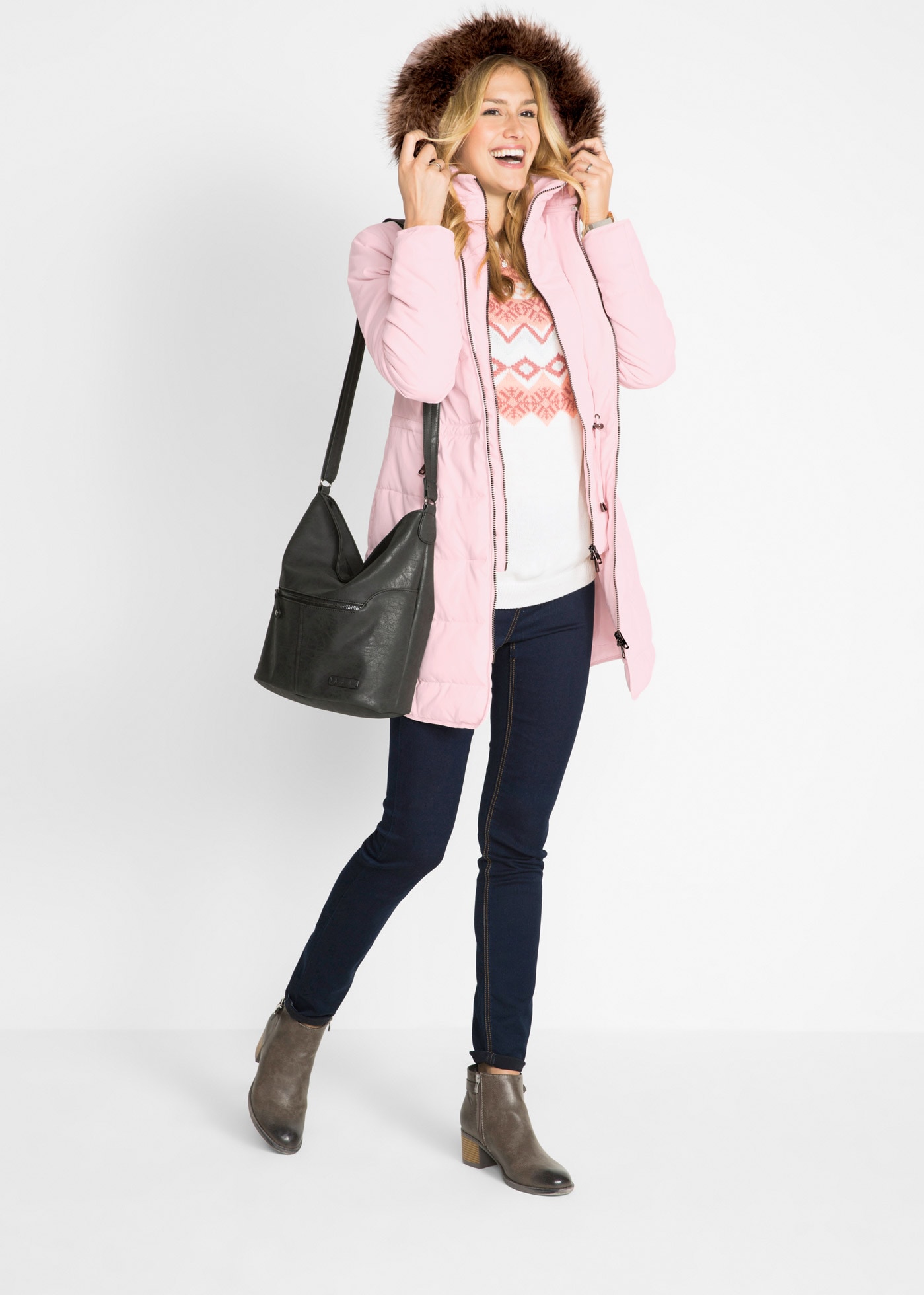 bonprix Steppjacke »Steppjacke mit Kapuze, gefüttert« Steppjacke mit Kapuze, gefüttert