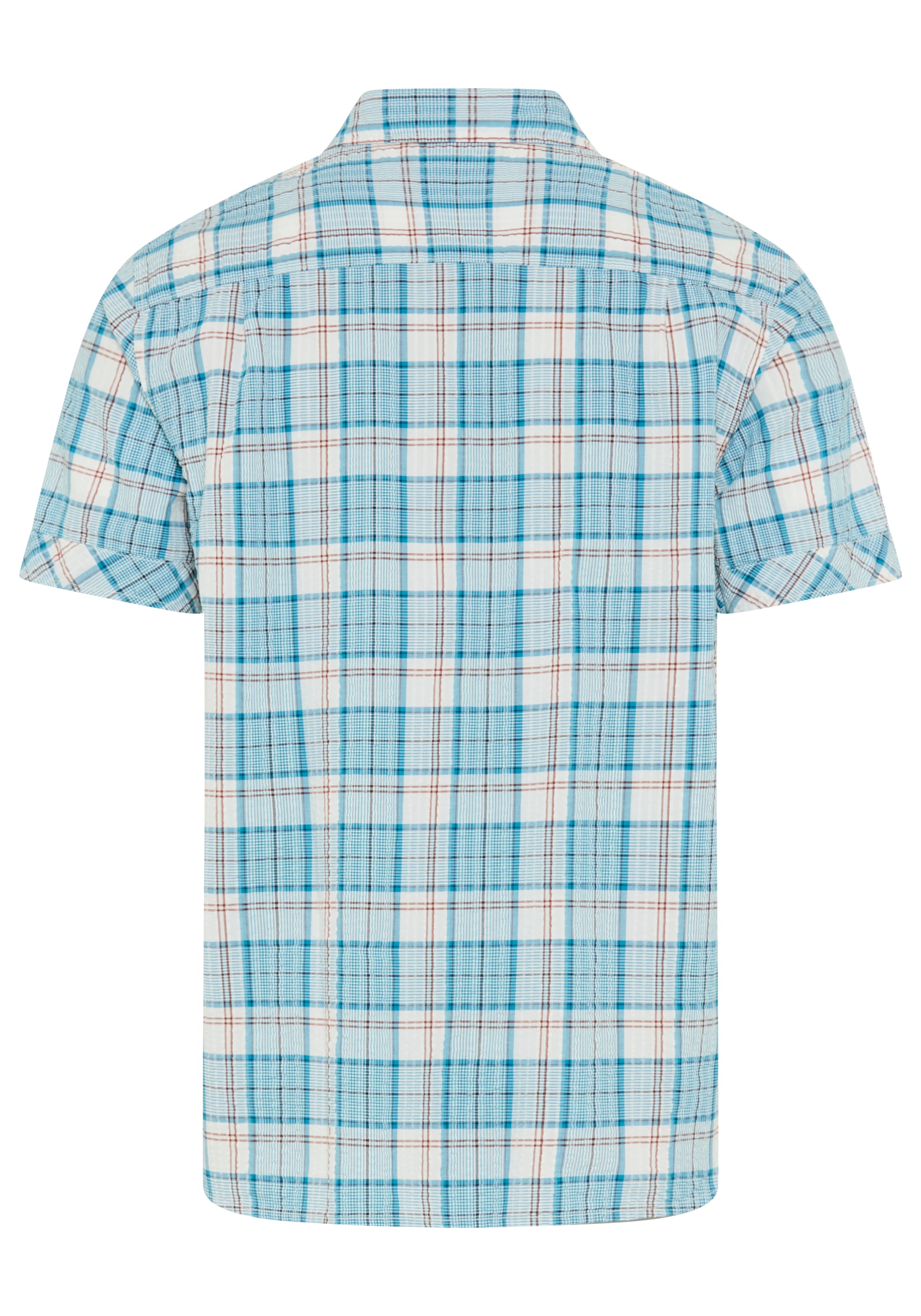 Man's World Karohemd Kurzarm, für Frühling und Sommer, aus Baumwolle, bequeme Passform