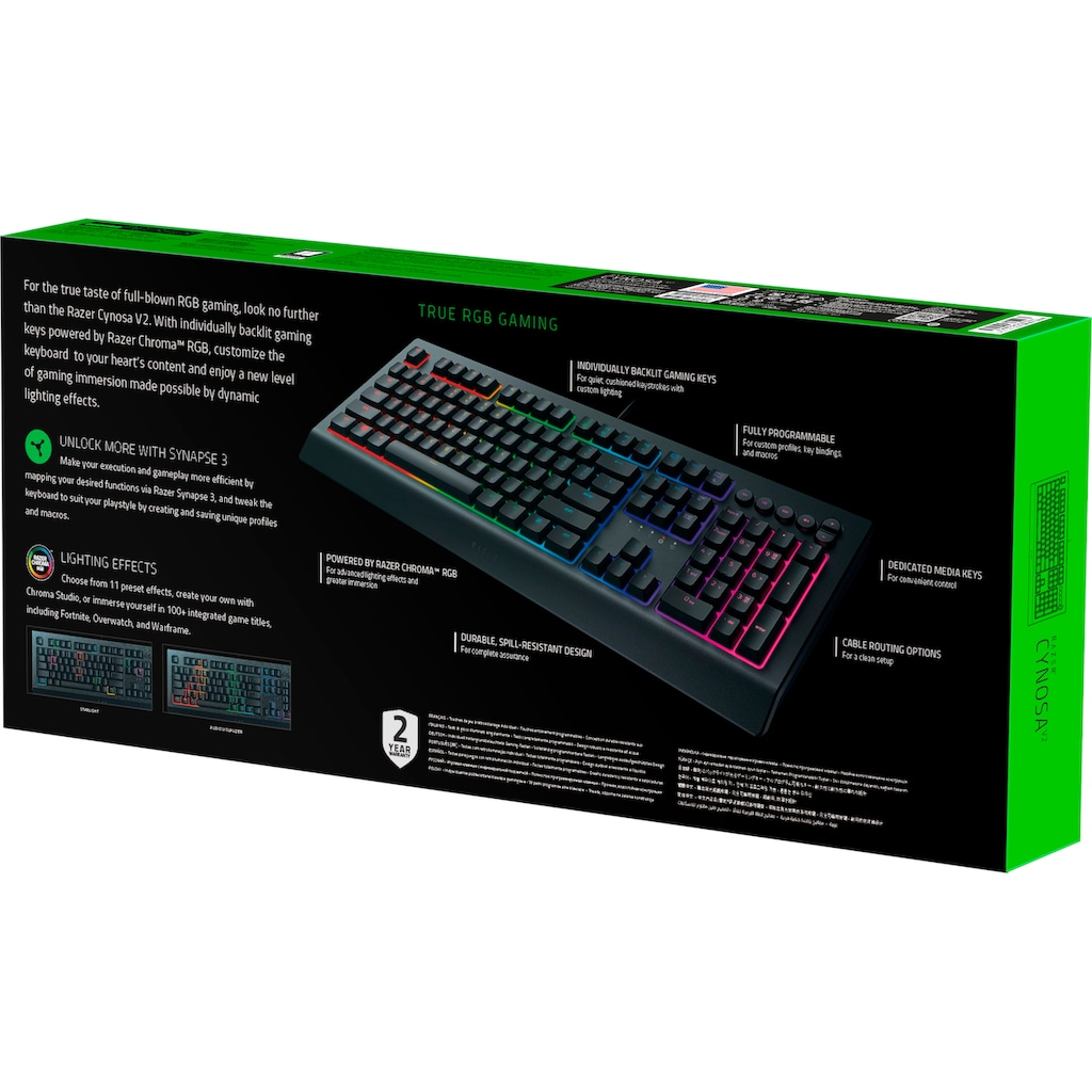 RAZER Gaming-Tastatur »Cynosa V2 - German Layout«, (Fn-Tasten-Ziffernblock)