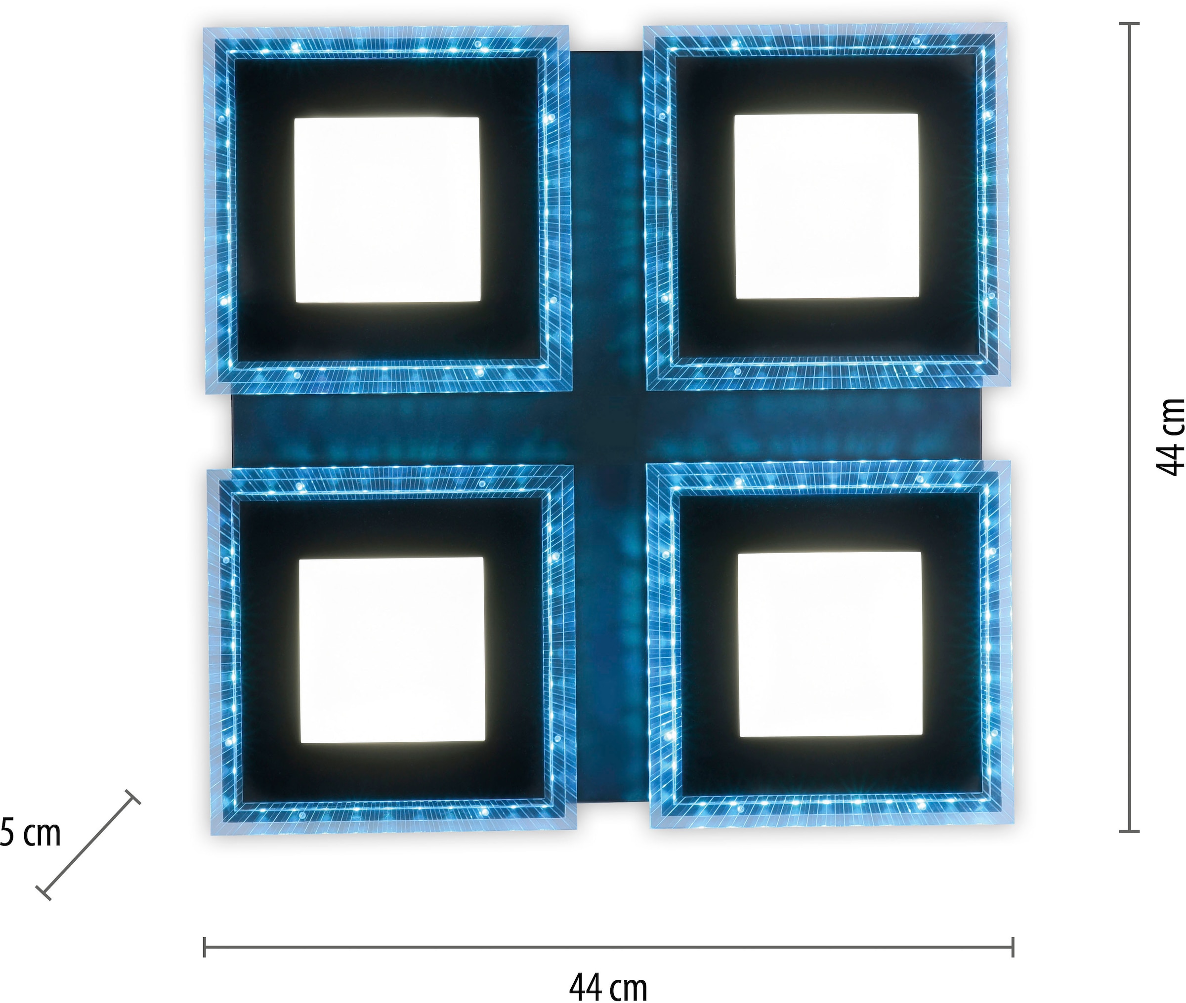 JUST LIGHT LED Deckenleuchte »ACRI«, 2 flammig, Leuchtmittel LED-Board-LED-Board | LED fest integriert-LED fest integriert