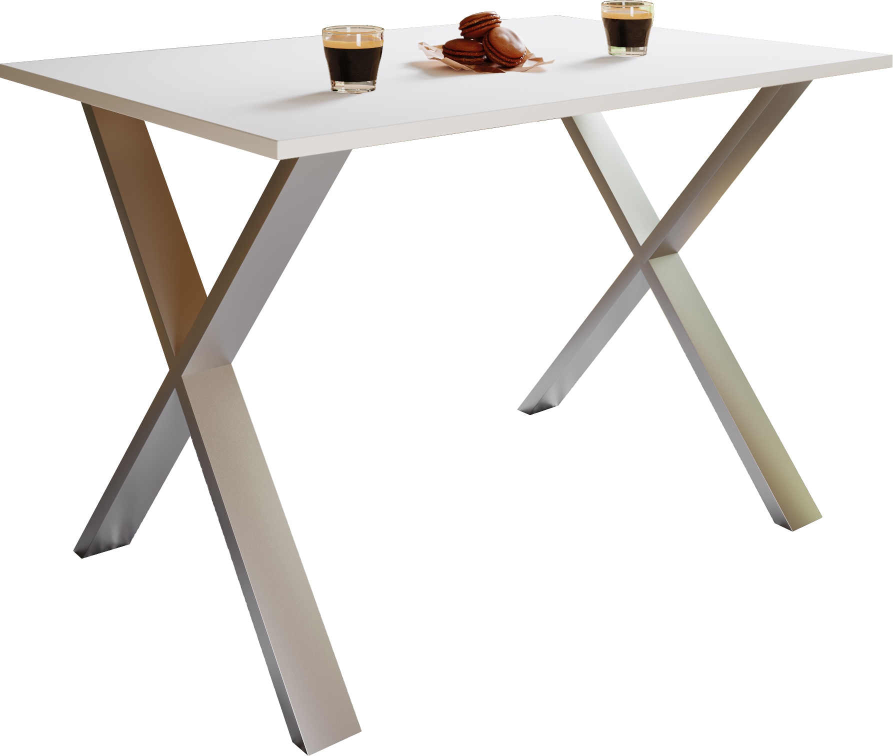 VCM Esstisch "Premium Holz Esstisch Küchentisch Xona X 110x80" 1 Stk. tlg.