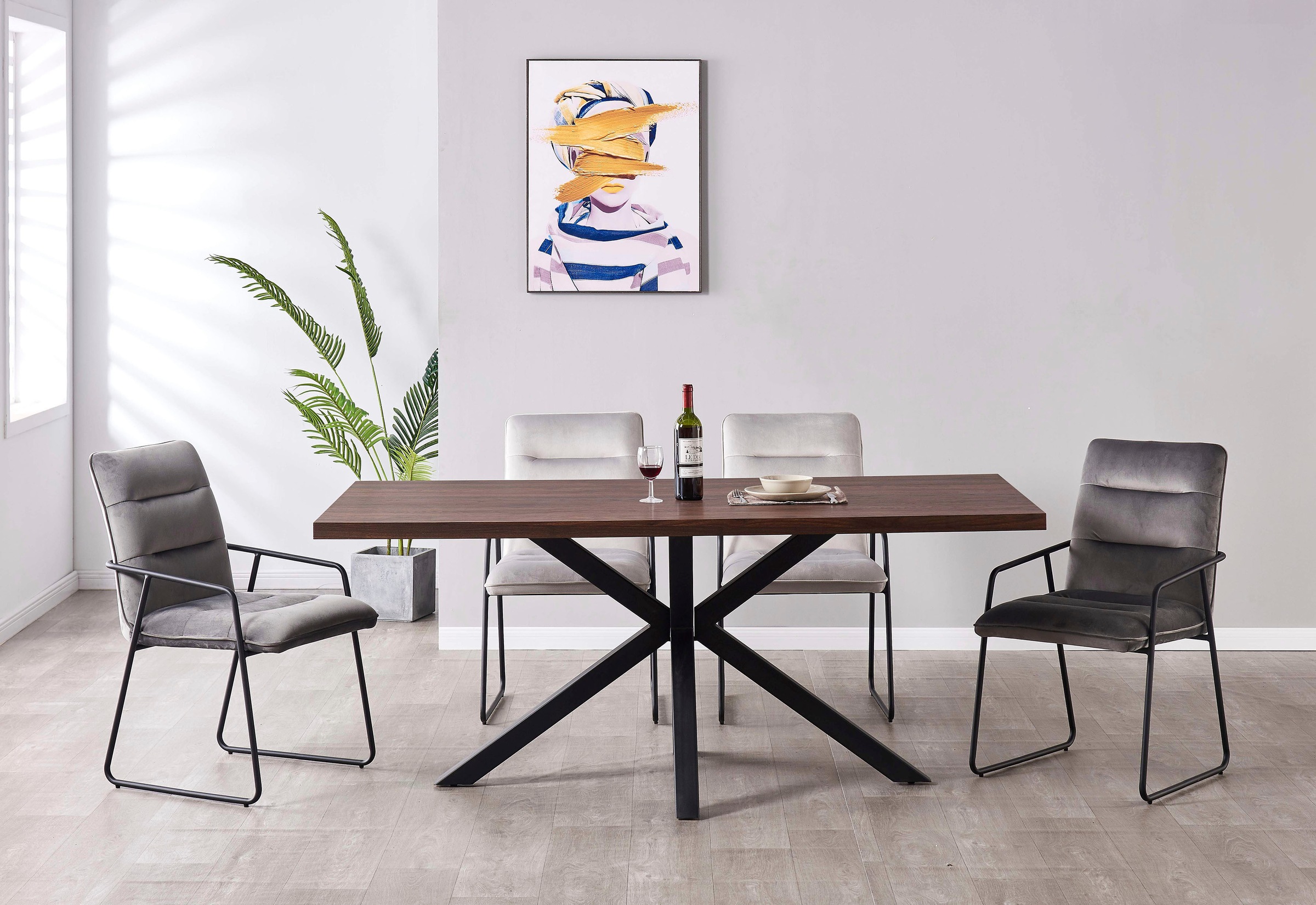 INOSIGN Polsterstuhl »Marla«, (Set), 2 St., Samtvelours