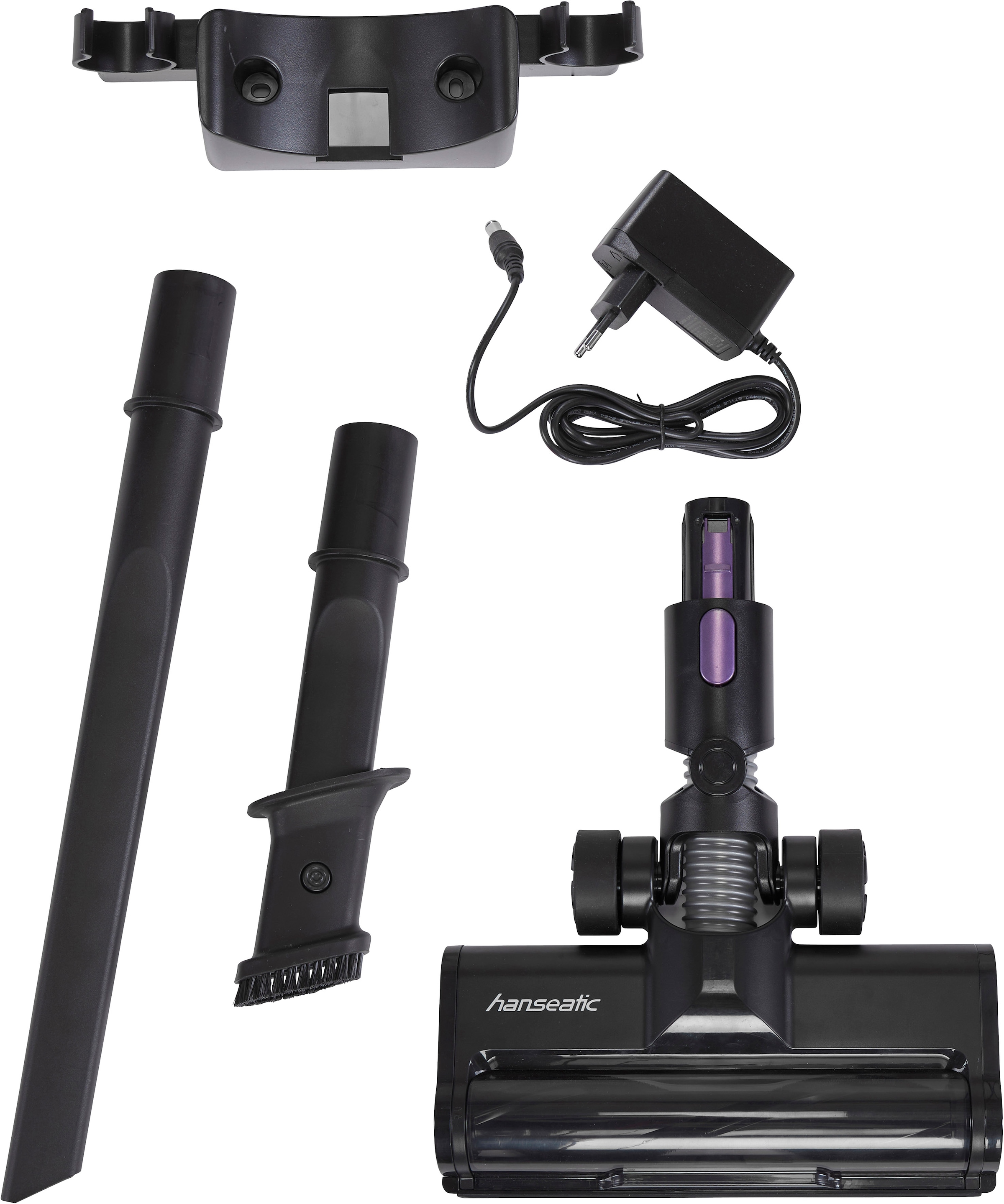 Hanseatic Akku-Bodenstaubsauger »HVS330700VBCJ inkl. Turbobürste, Wandhalterung, 700 ml Staubkapazität« Beutelloser Zyklonstaubsauger mit HEPA-Filter