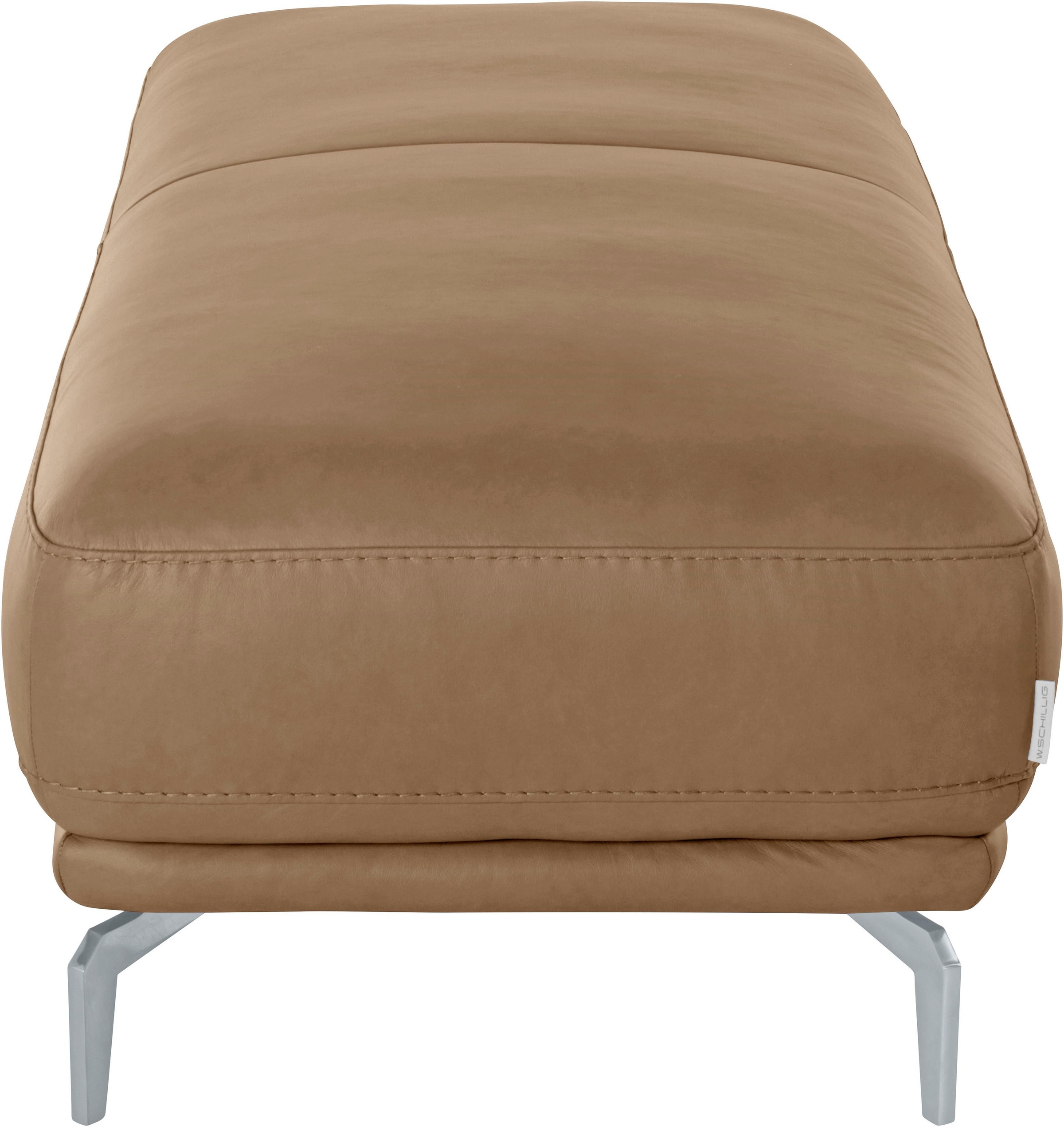 W.SCHILLIG Hocker »montanaa«, mit Metallfüßen in Silber matt, Breite 141 cm