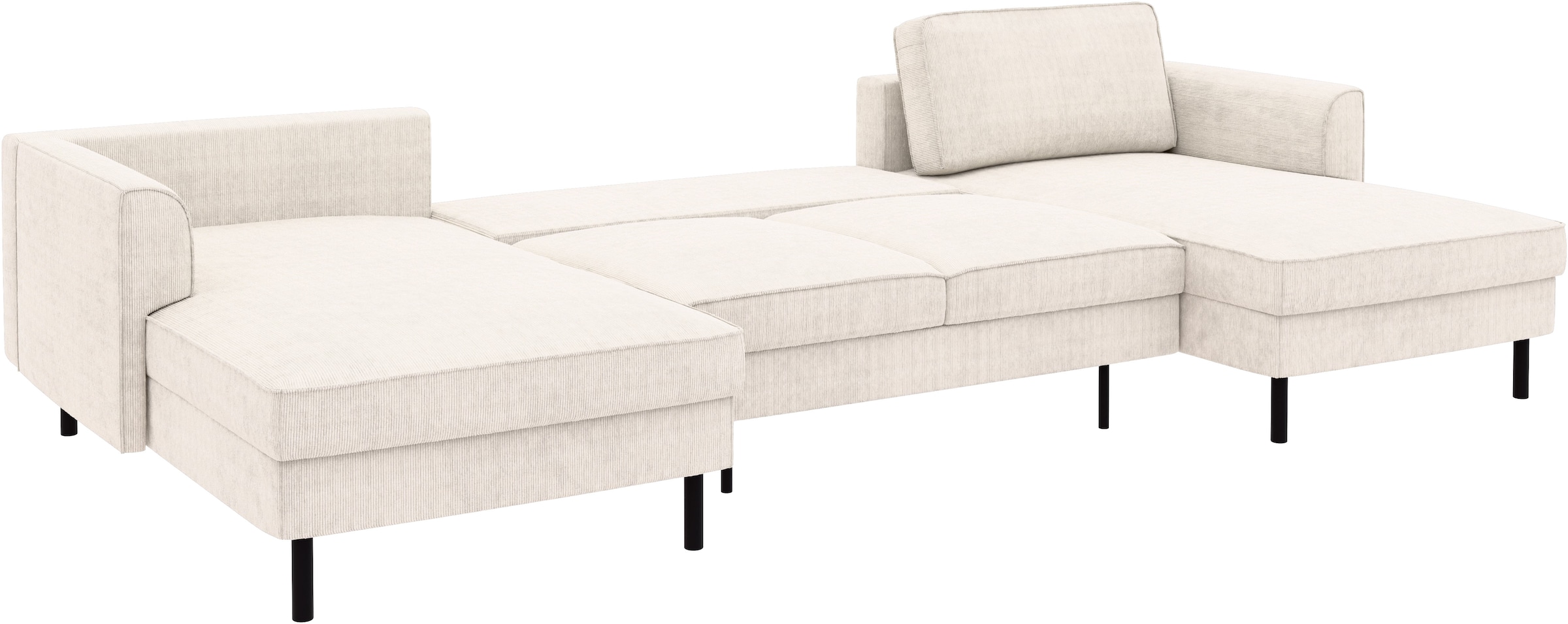 Home affaire Wohnlandschaft »Booster Couch wahlweise mit Schlaffunktion und Bettkasten-auch in Cord«, Sofa in U-Form, Breite 305 cm
