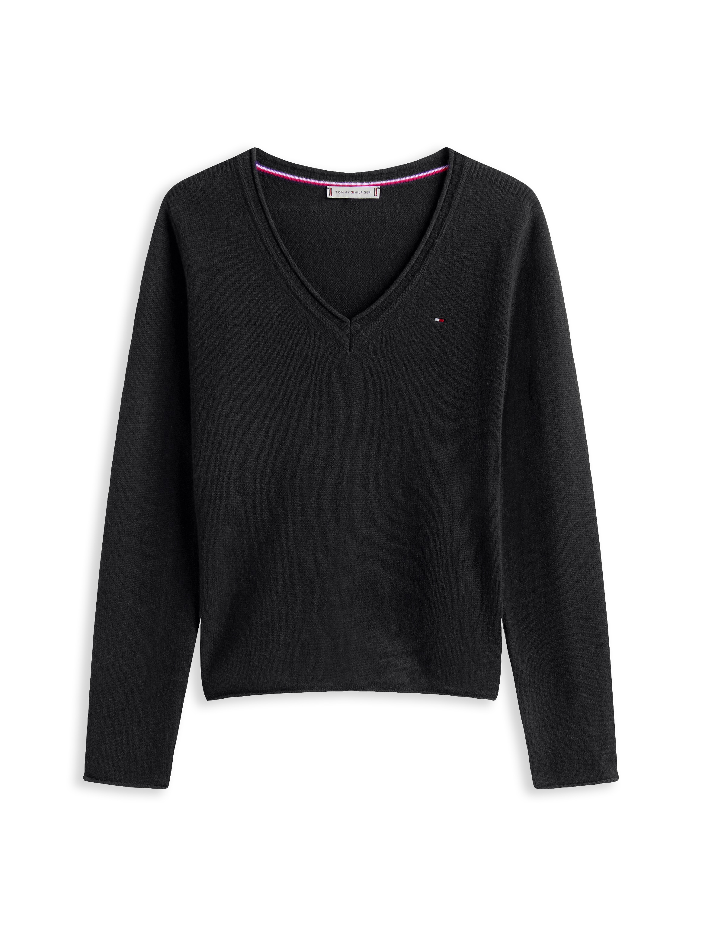 Tommy Hilfiger Strickpullover »SOFT WOOL V-NK SWEATER«, aus reiner Wolle