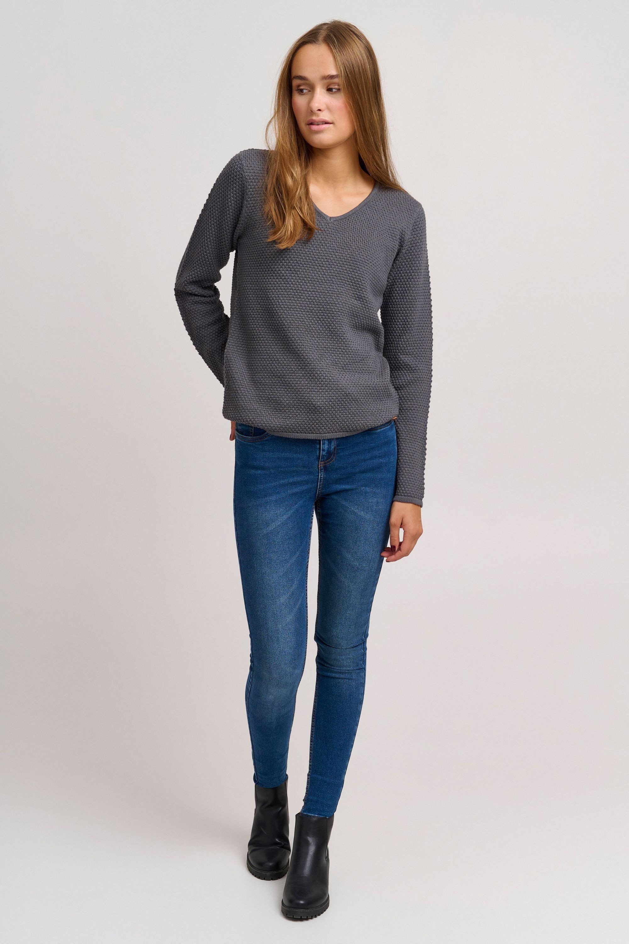 OXMO Strickfleece-Pullover »Strickpullover OXHanna«