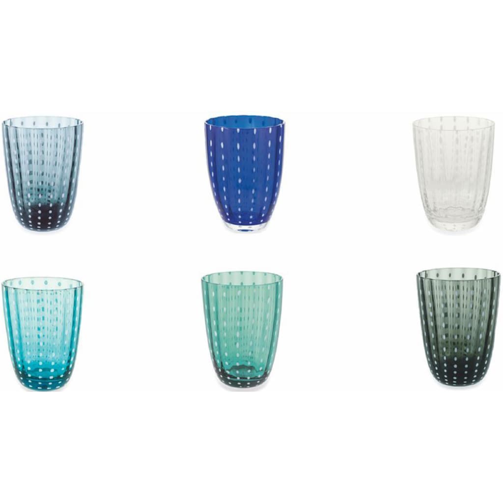 Villa d'Este Gläser-Set »Kalahari Ocean«, (Set, 6 tlg.), Wassergläser-Set, 6-teilig, Inhalt 300 ml