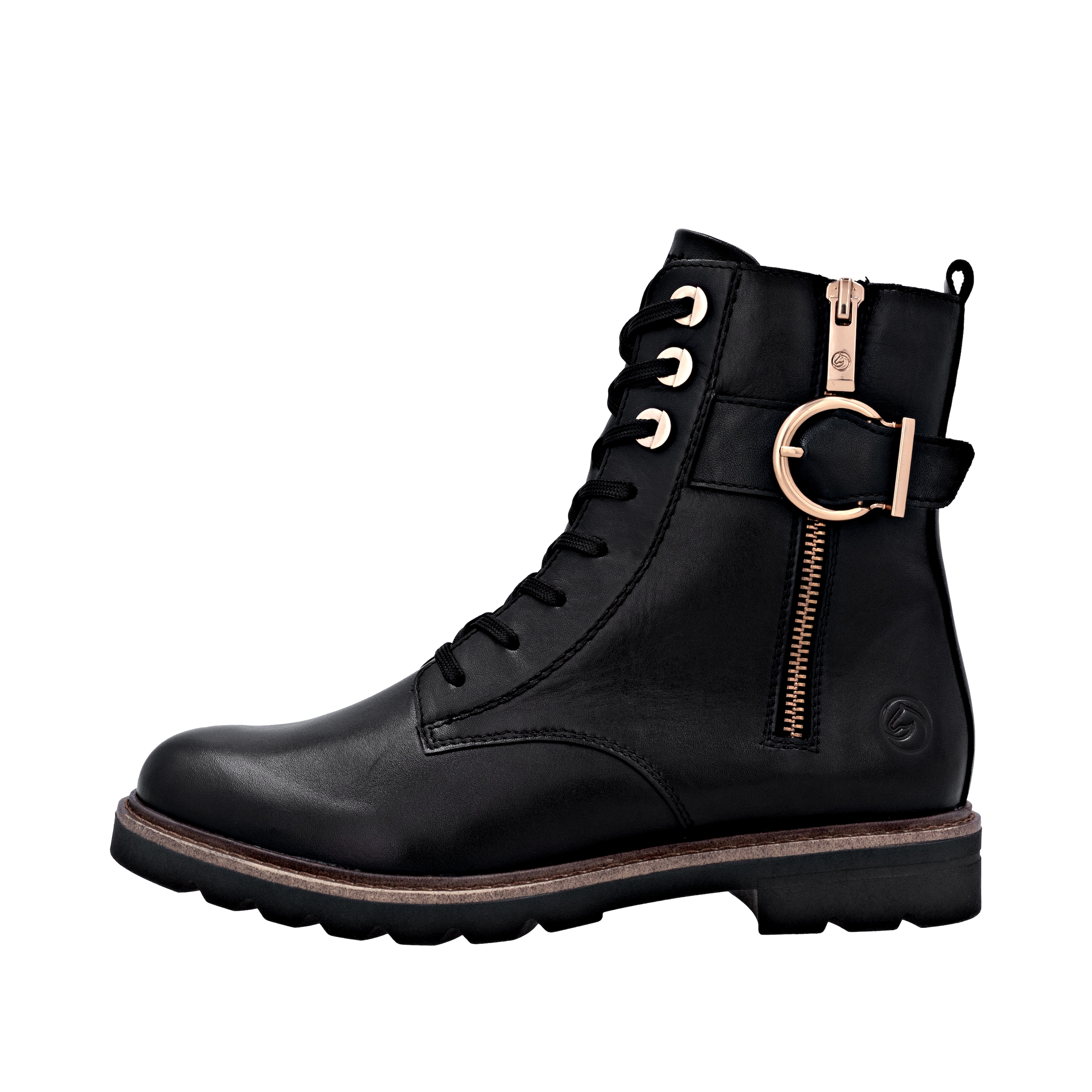 Remonte Schnürstiefelette  Schnürboots, Casual-Stiefelette, Blockabsatz, mit großer Zierschließe