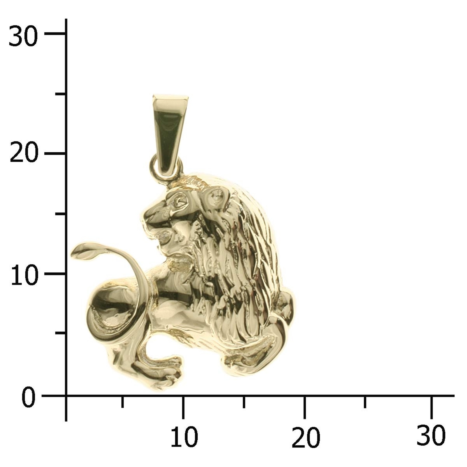 OSTSEE-SCHMUCK Kettenanhänger »- Tierkreiszeichen Löwe - Gold 585/000 -,«