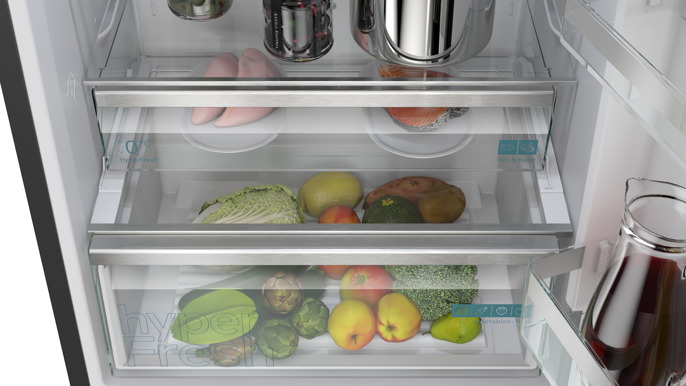 SIEMENS Kühl-/Gefrierkombination iQ300 »KG49NVXCG« 203 cm hoch 70 cm breit hyperFresh System für frisches Obst und Gemüse sowie Total noFrost