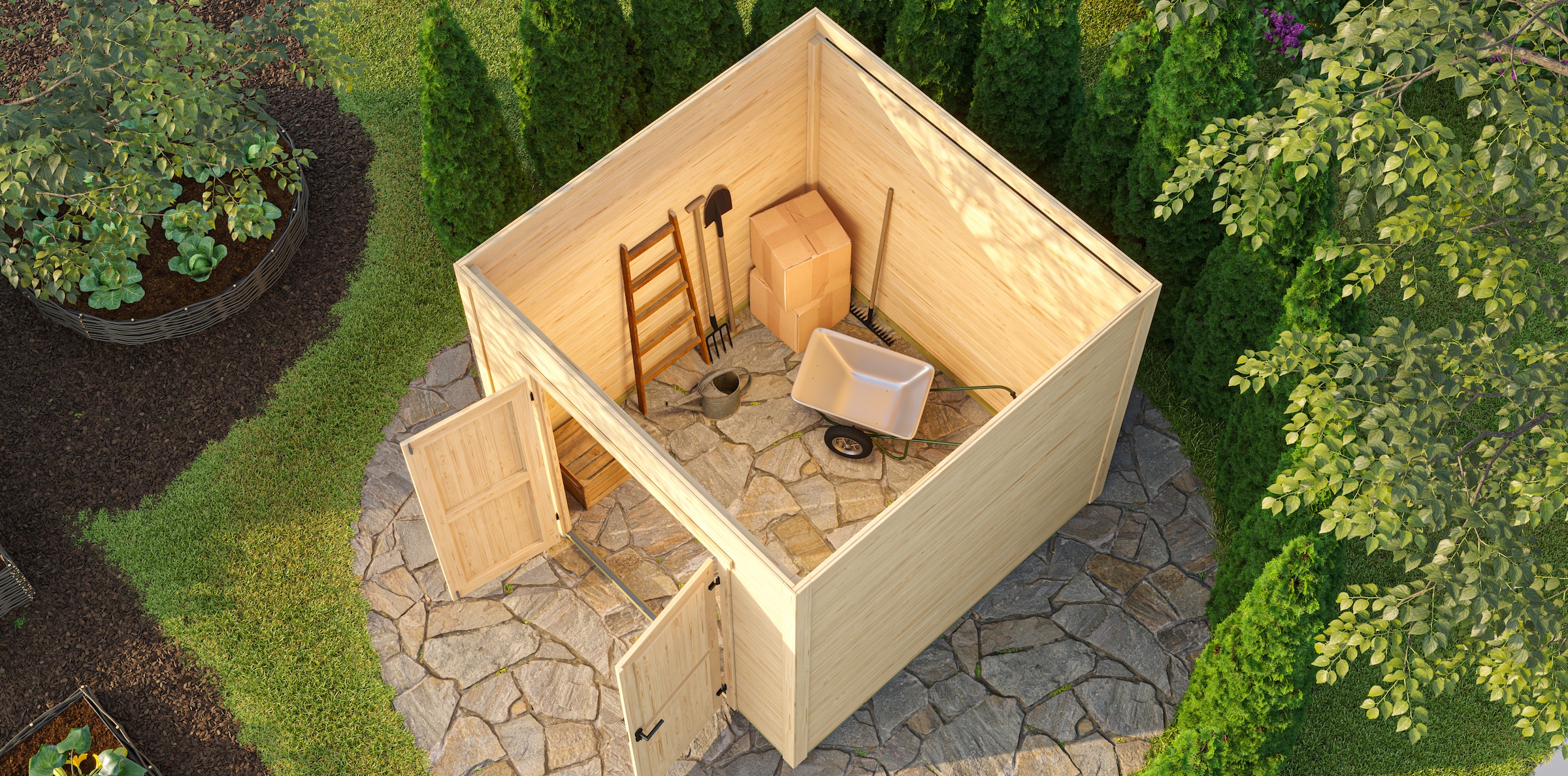 Nordic Holz Gartenhaus »Fynn 2« kleiner stilvoller Schuppen mit Flachdach