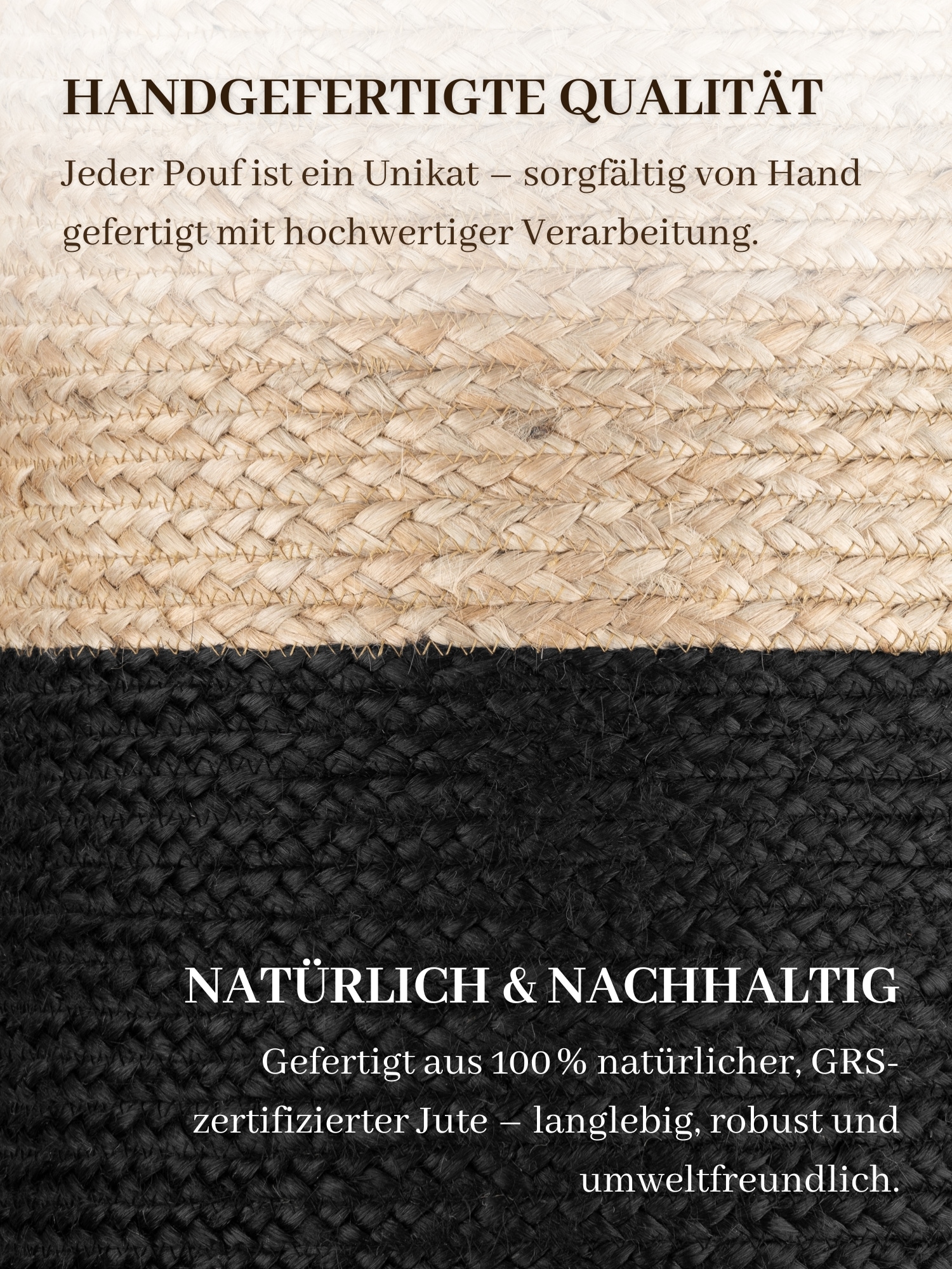 HANSE Home Pouf »Looma,  Jute« 1 Stk. tlg.