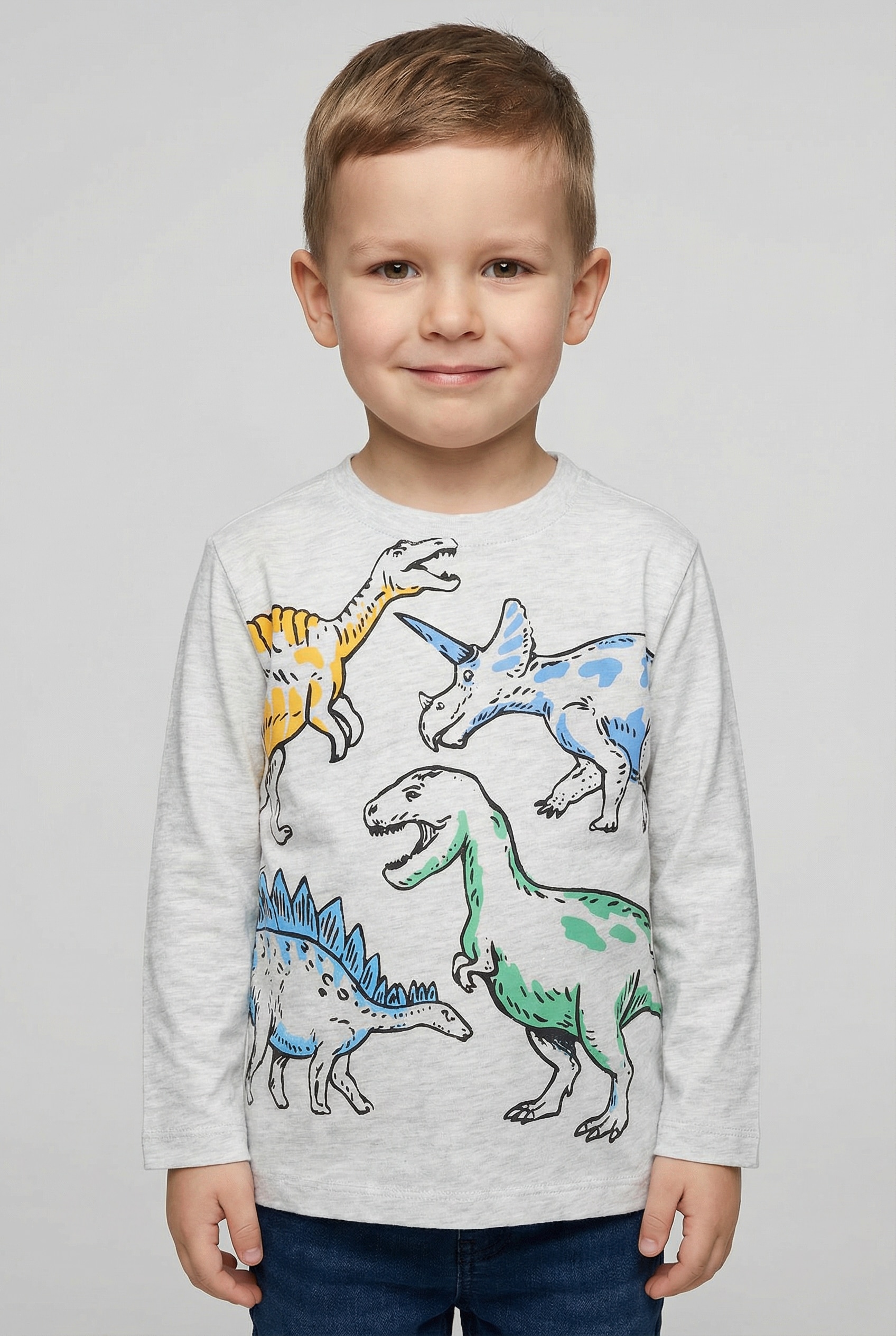 STACCATO Langarmshirt 2er Pack, mit Dino-Prints, für Boys