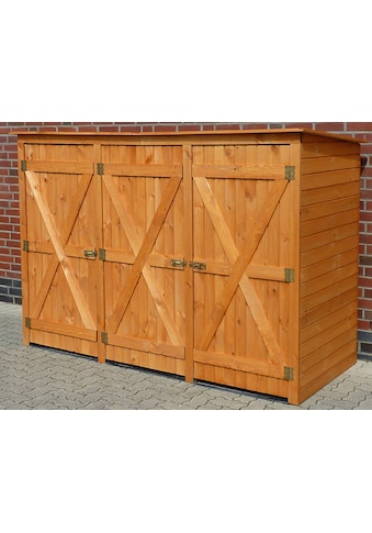 promadino Mülltonnenbox, für 3x240 l aus Holz, BxTxH: 250x101x161 cm kaufen