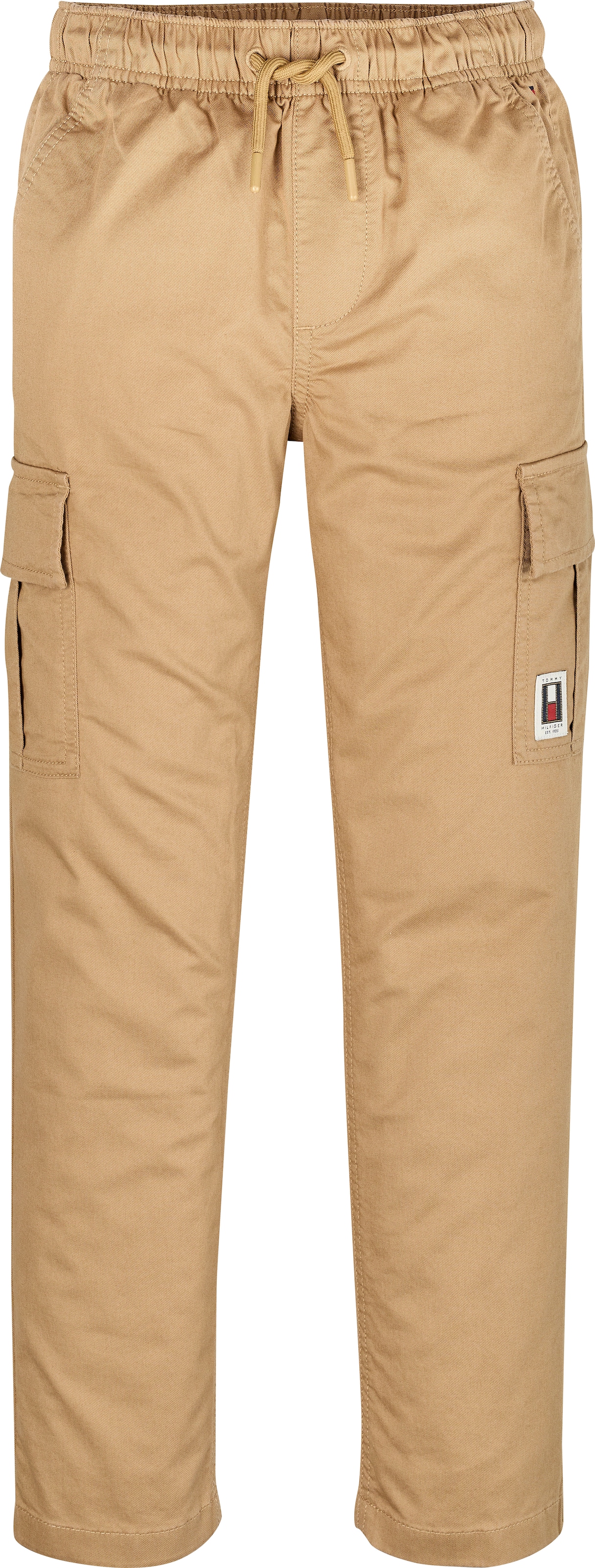 Tommy Hilfiger Cargohose »CARGO PULL ON COTTON PANTS«, mit Logo-Badge, im Cargo-Stil