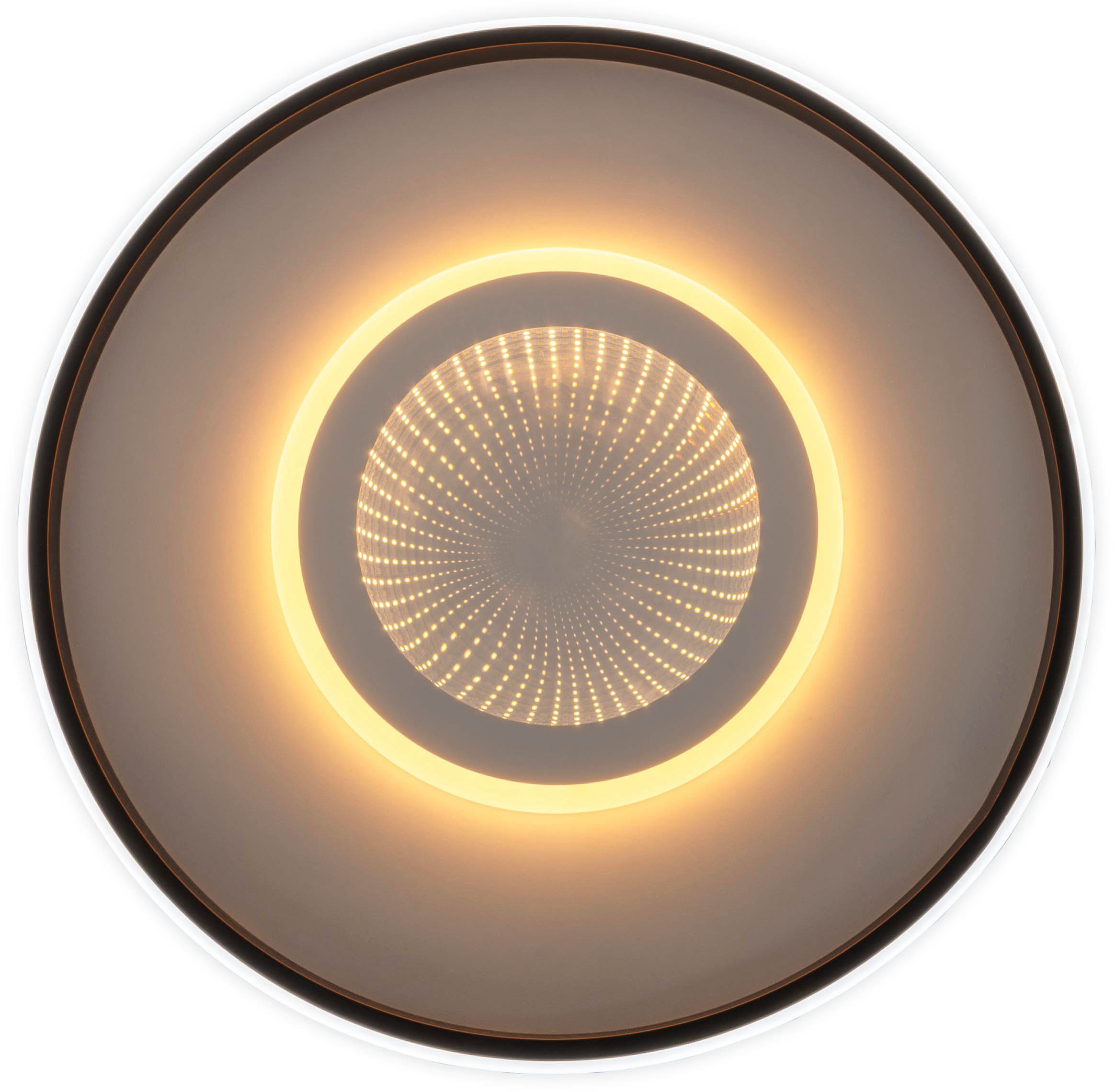 my home LED Deckenleuchte »Mona Deckenlampe mit Infinity 3D Effekt«, 1 flammig, Leuchtmittel LED-Board | LED fest integriert, D: 50cm, dimmbar, inkl. Memory, CCT, Fernbedienung, 40W, Tunnel Mirror