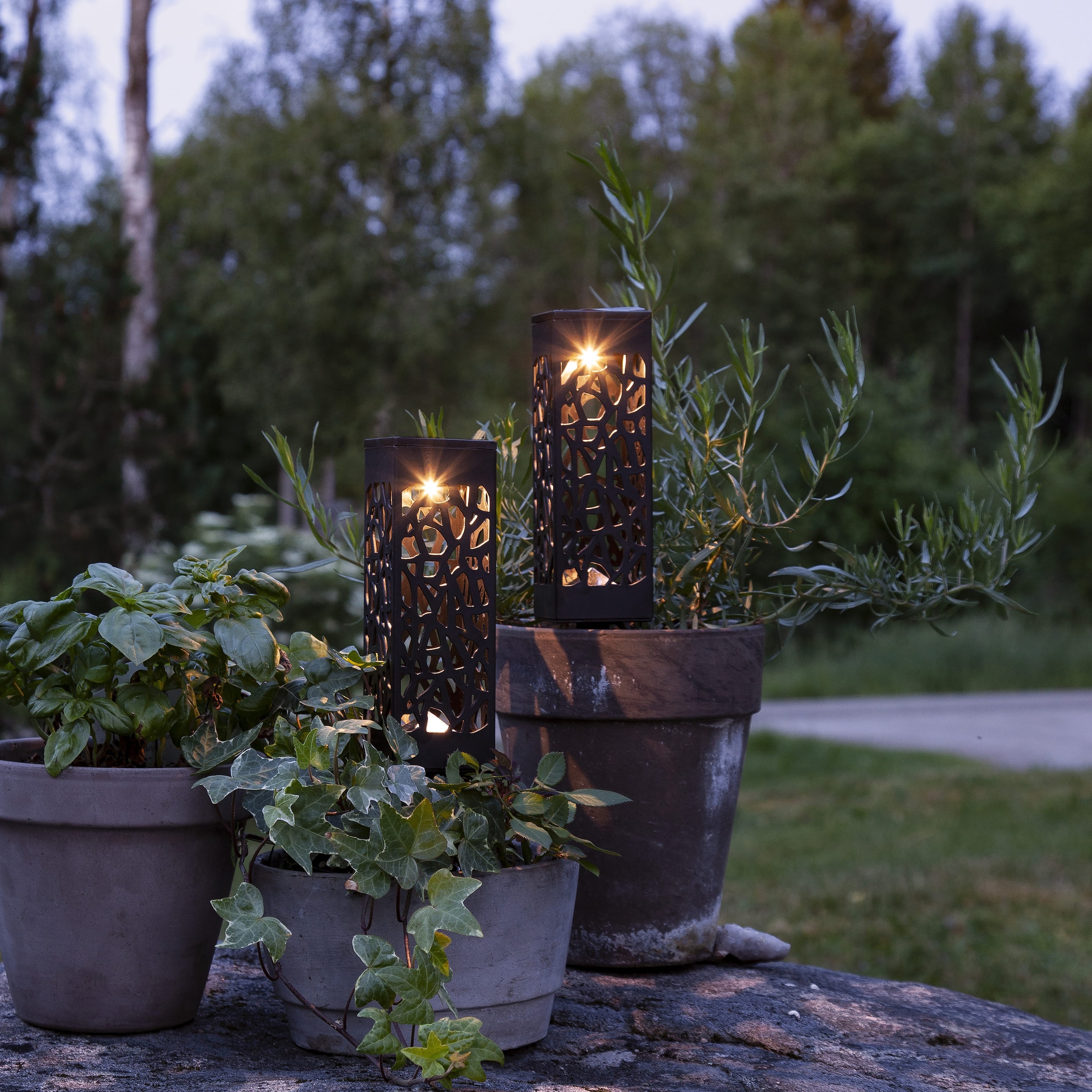Parforce Traditional Hunting LED Solarleuchte »Solar Dekoration Izola« LED-Board 2 Stk. Neutralweiß 2er-Set, weißes Licht, Dämmerungssensor, Schalter
