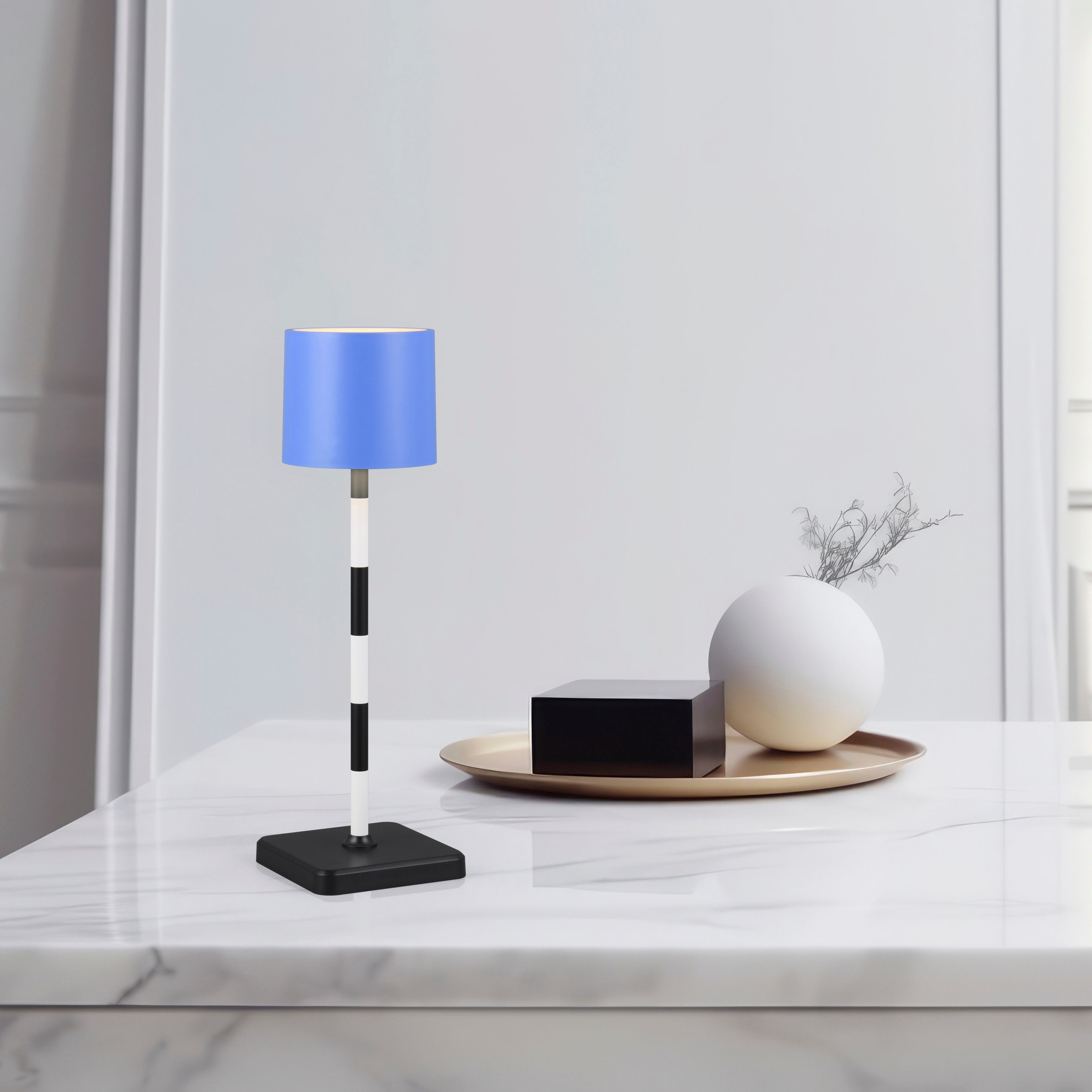 REALITY Leuchten LED Außen-Tischleuchte »Fernandez«, LED fest integriert, dimmbar, Lichtfarbe einstellbar, USB Ladestation