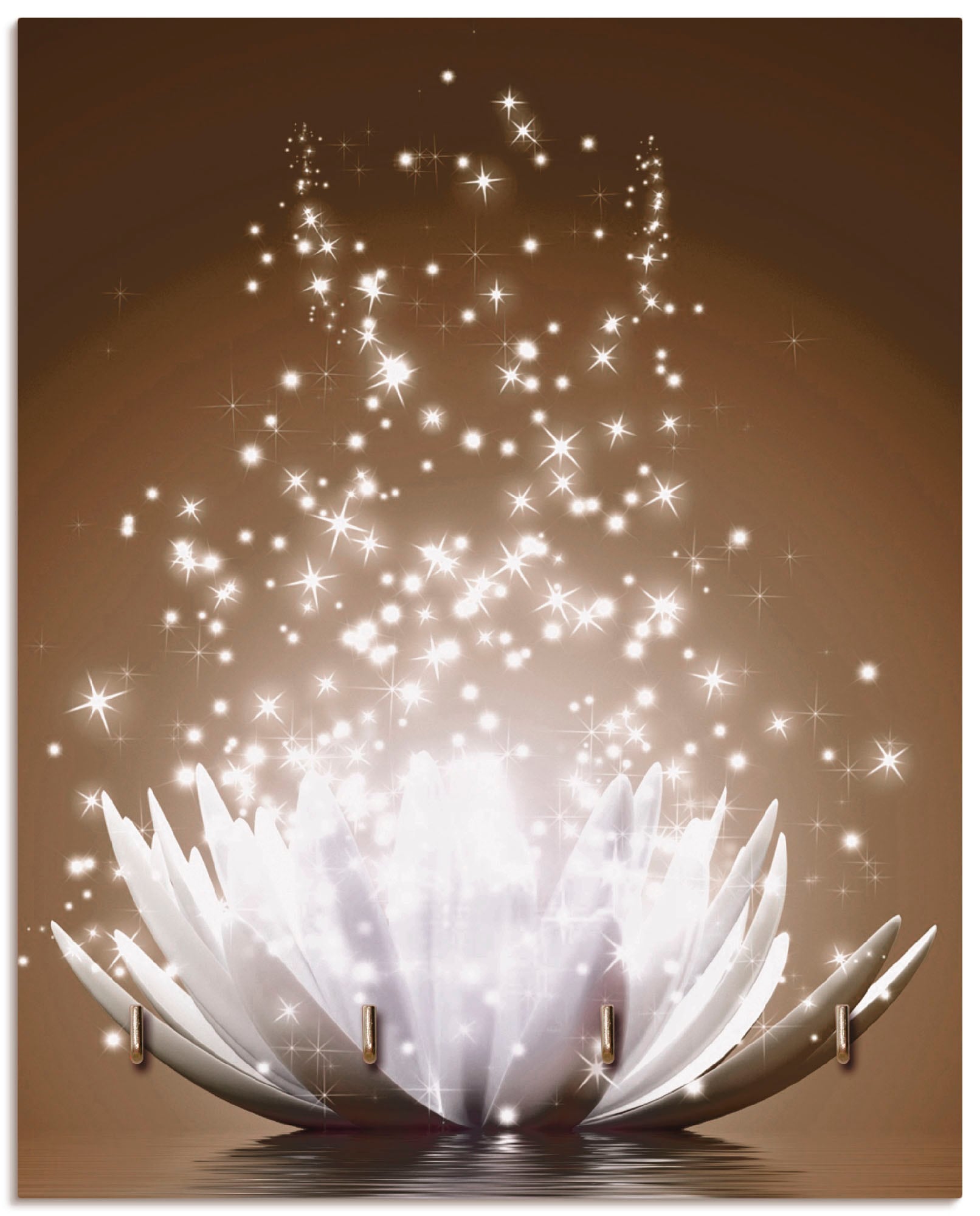 Hakenleiste »Magie der Lotus-Blume braun«, MDF