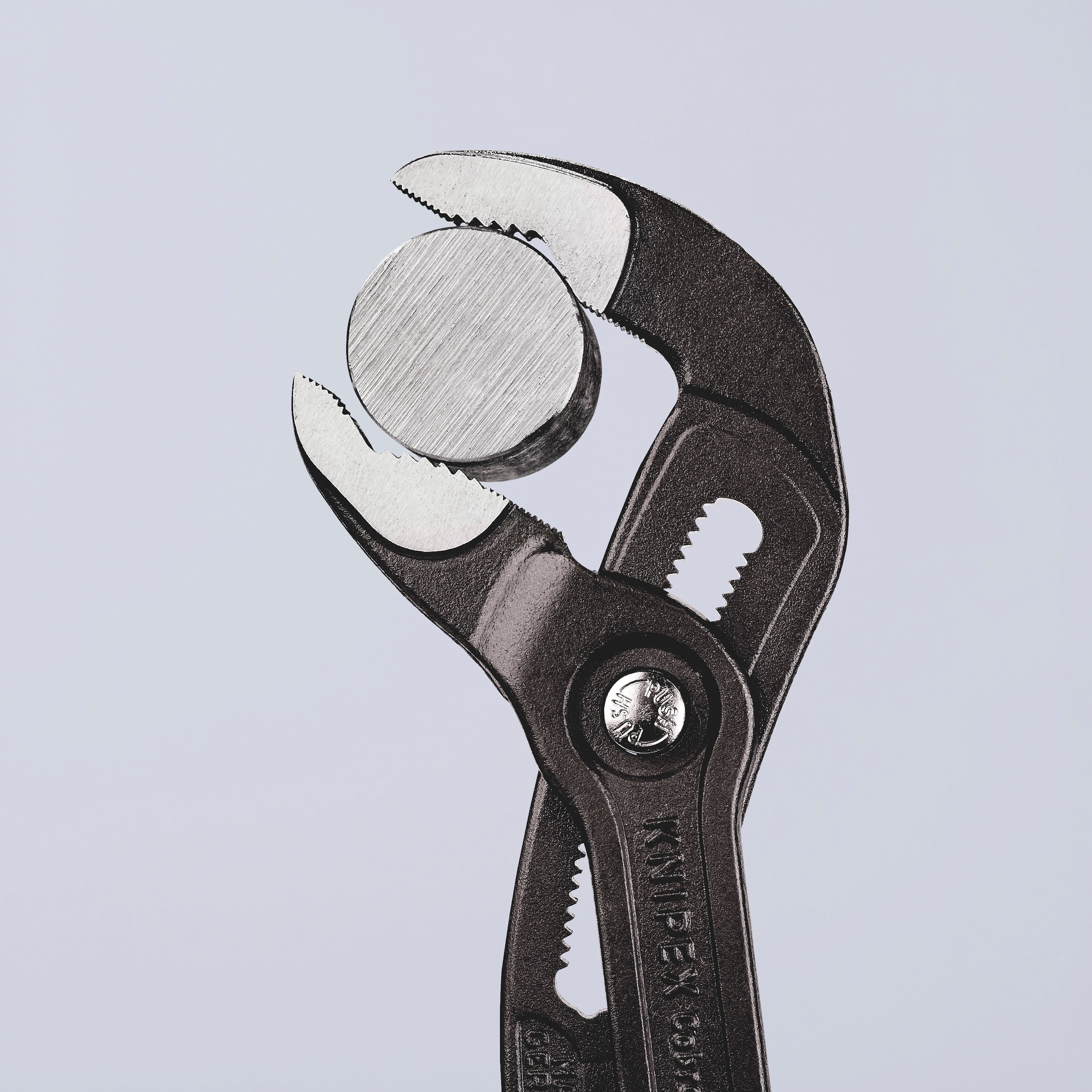 Knipex Wasserpumpenzange »87 01 300 Cobra® Hightech«, (1 tlg.), grau atramentiert, mit rutschhemmendem Kunststoff überzogen 300 mm