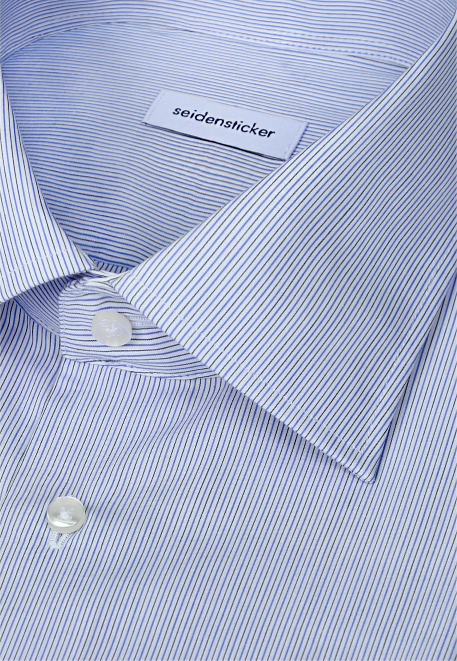seidensticker Businesshemd »Schwarze Rose« Shaped 1/1 Kentkragen Gestreift
