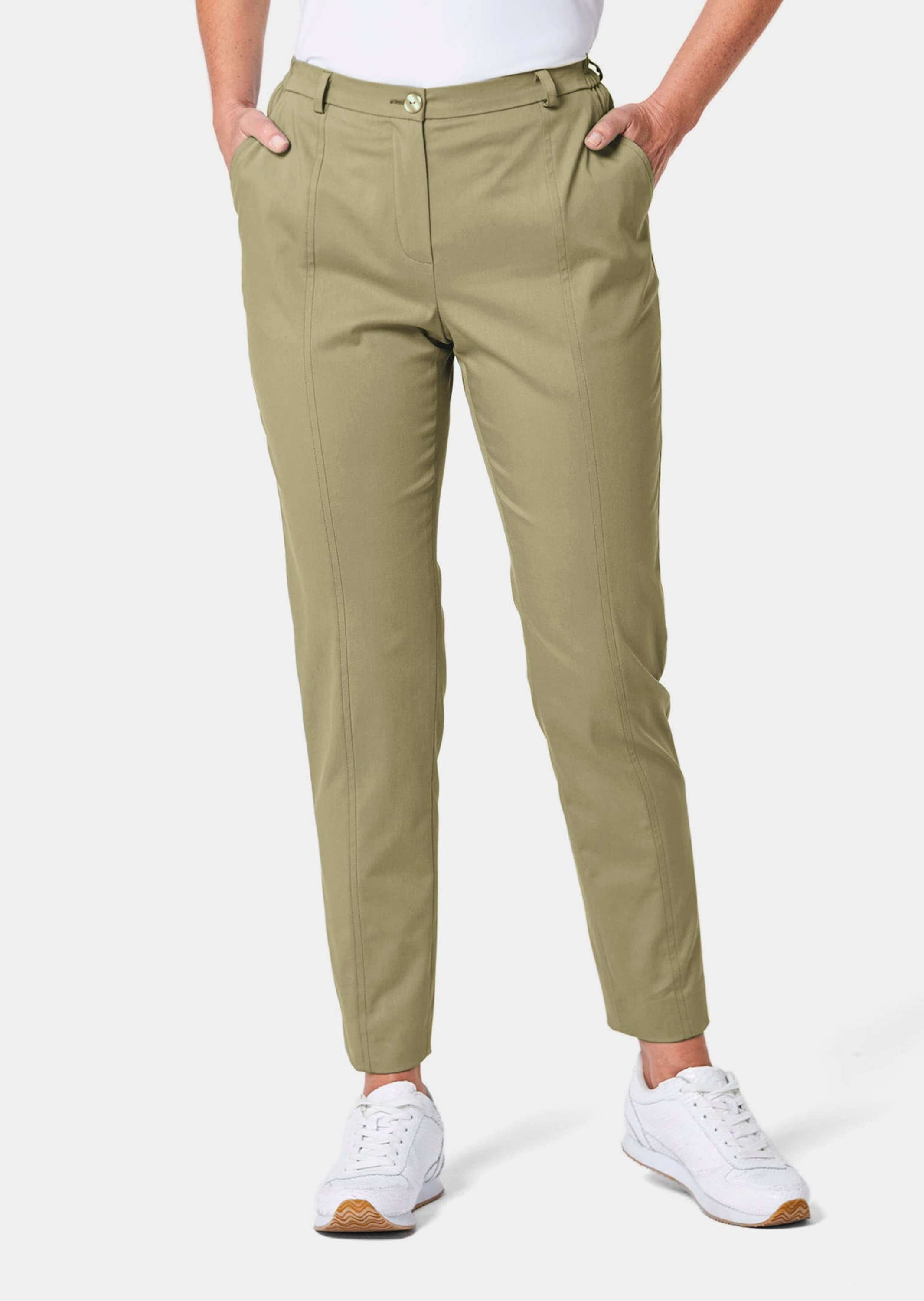 GOLDNER Stoffhose »Sportive Hose Anna aus trageangenehmen Satin«