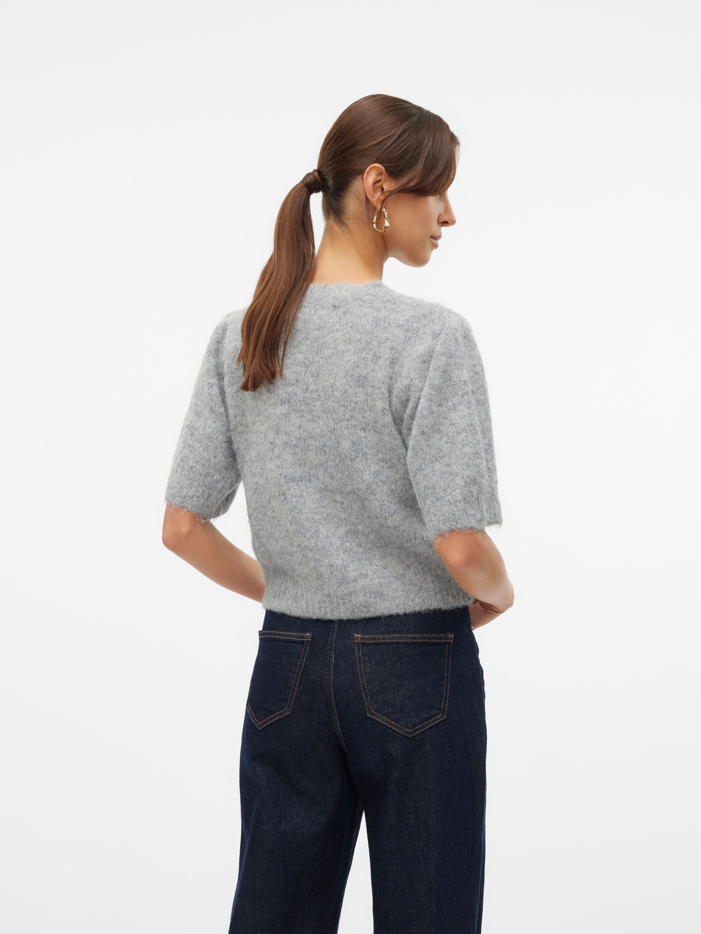 Vero Moda Strickpullover »VMNOVAH SS O-NECK PUFF PULLOVER GA NOOS«