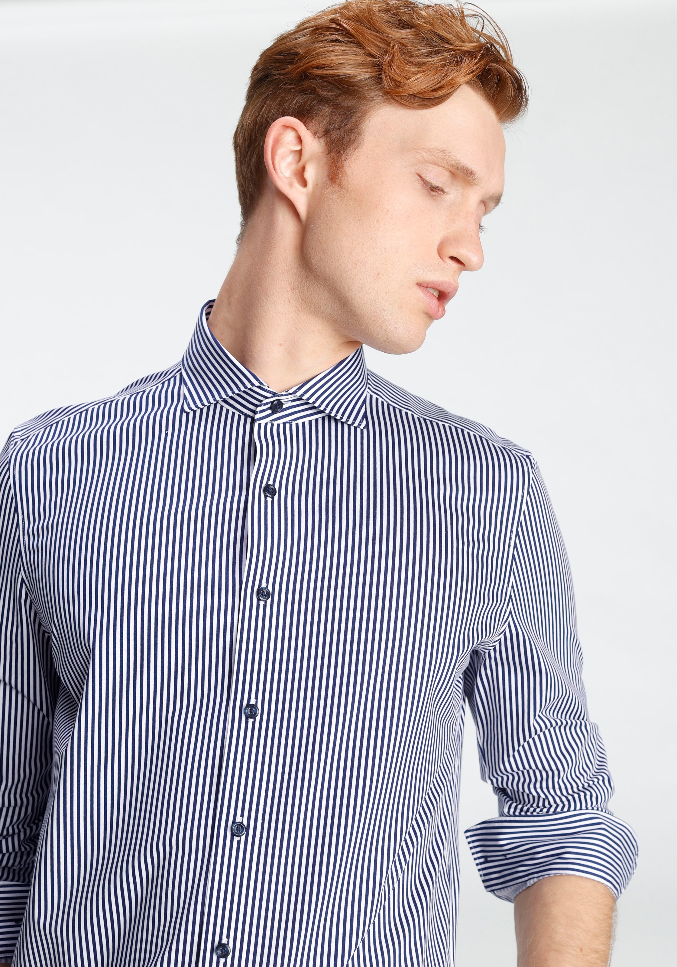 OLYMP Businesshemd »Luxor 24/Seven modern fit«, Jersey-Hemd