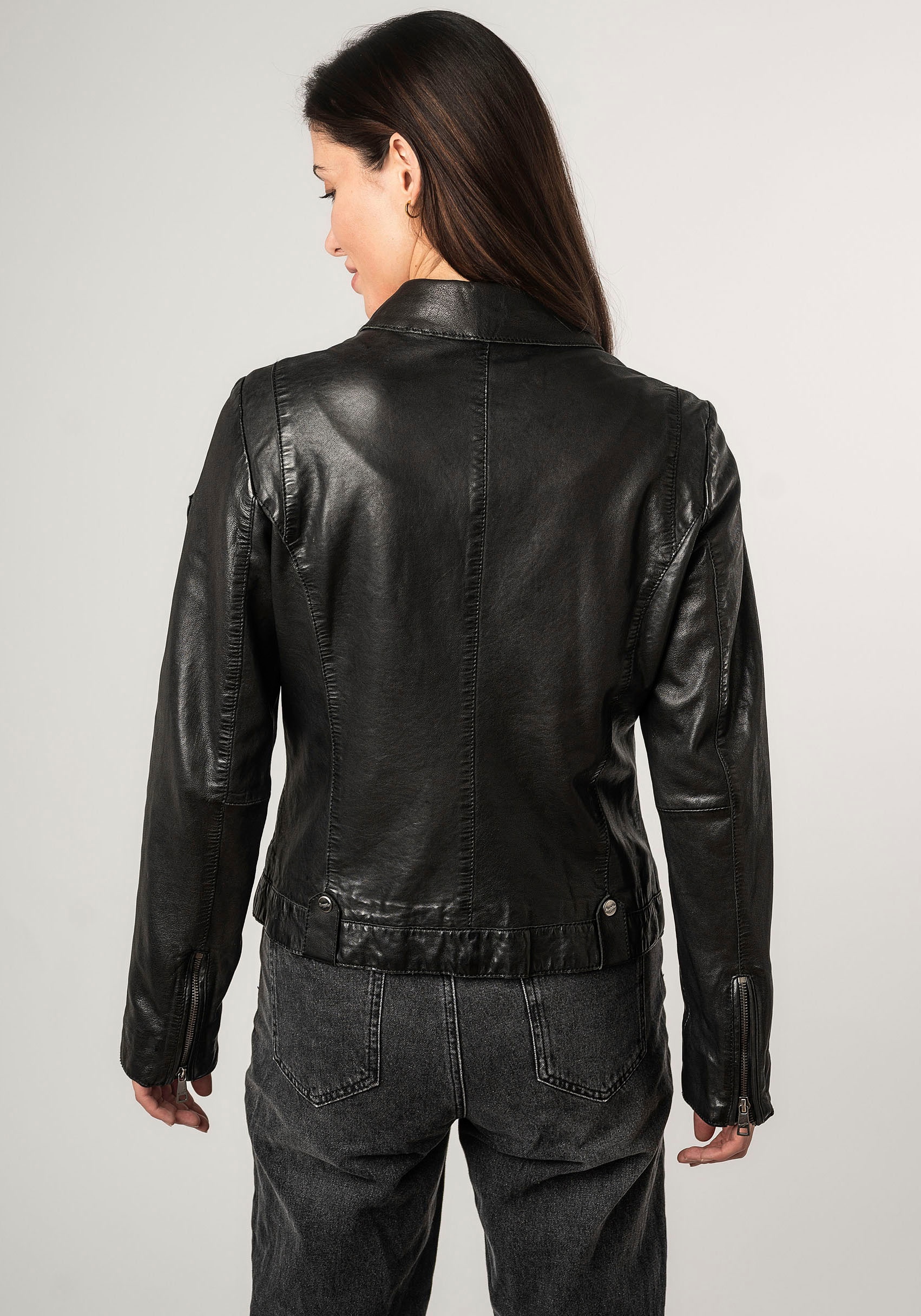 Mauritius Lederjacke »MWFayola«, mit Umlegekragen