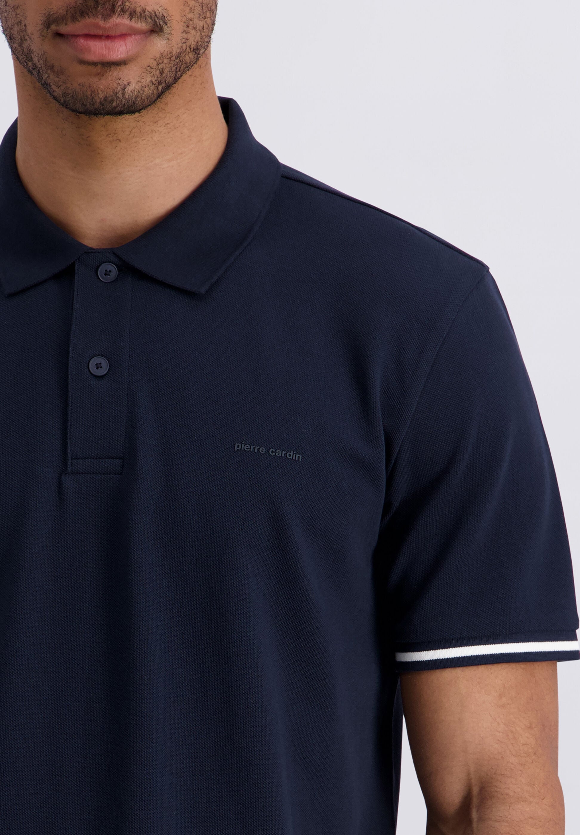 Pierre Cardin T-Shirt »Pierre Cardin Kurzarm-Poloshirts« mit Logo-Stitching