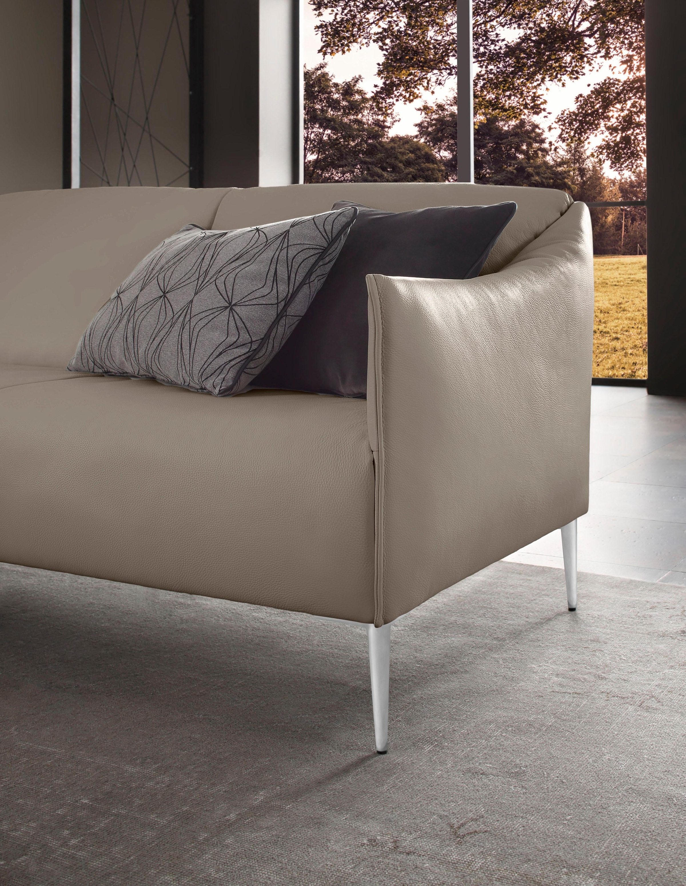 W.SCHILLIG 3-Sitzer »sally«, mit Metallfüßen in Chrom glänzend, Breite 224 cm