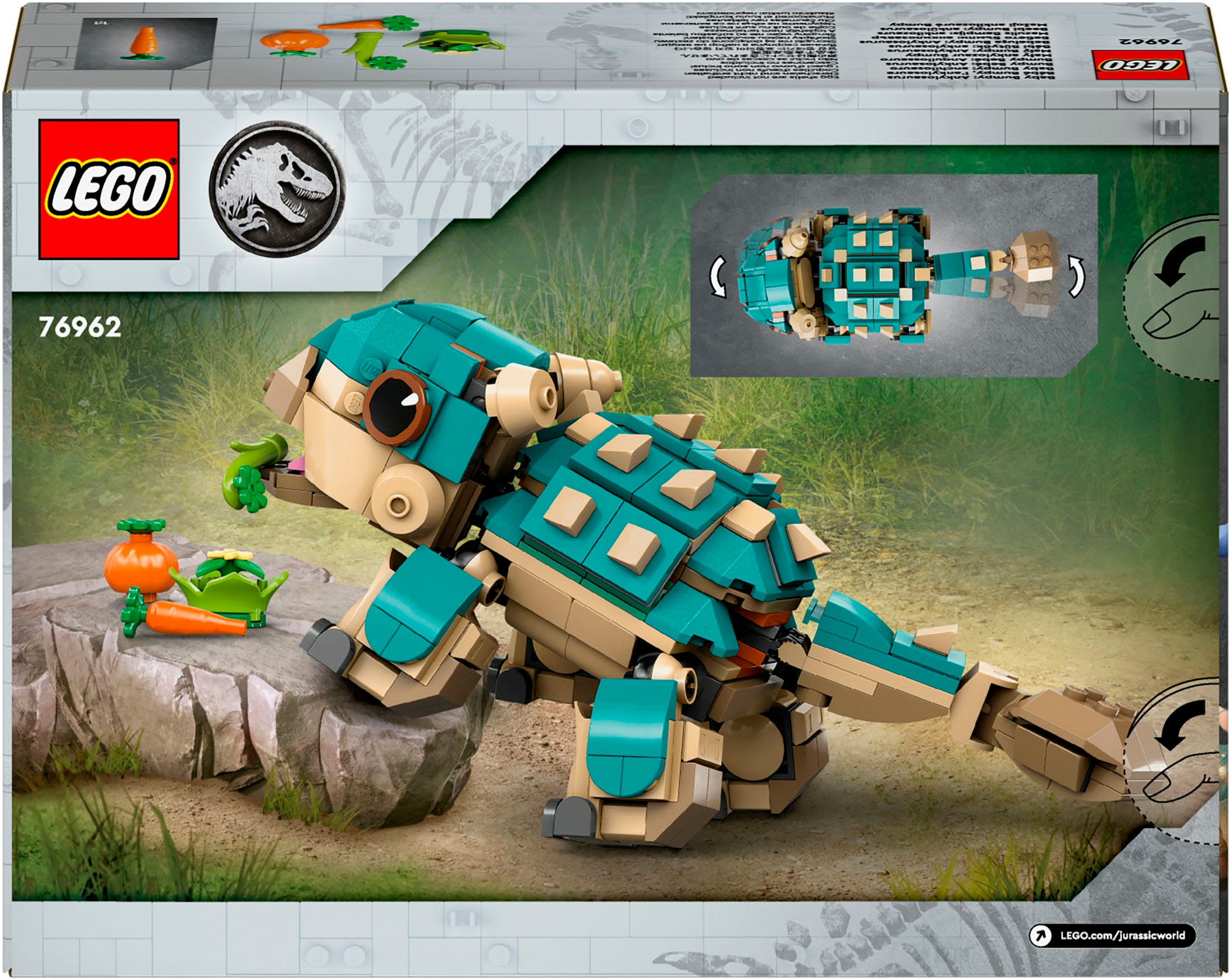 LEGO® Konstruktionsspielsteine »Baby Bumpy: Ankylosaurus (76962), LEGO Jurassic World«, (358 St.), Made in Europe