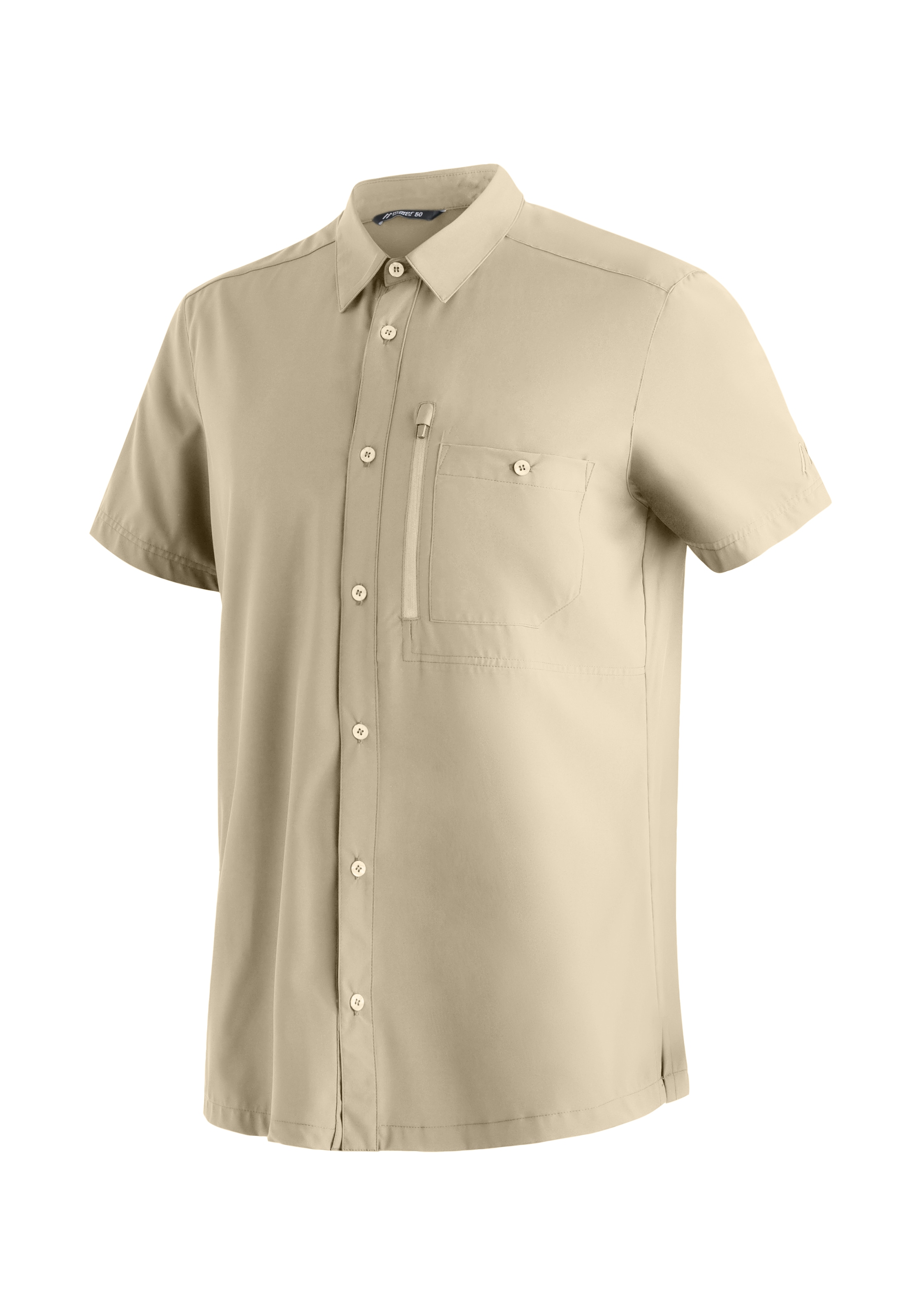 Maier Sports Funktionshemd »Magos S/S M« Herren Hemd kurzarm, leichtes Freizeithemd, Kurzarmhemd, Körperbetont