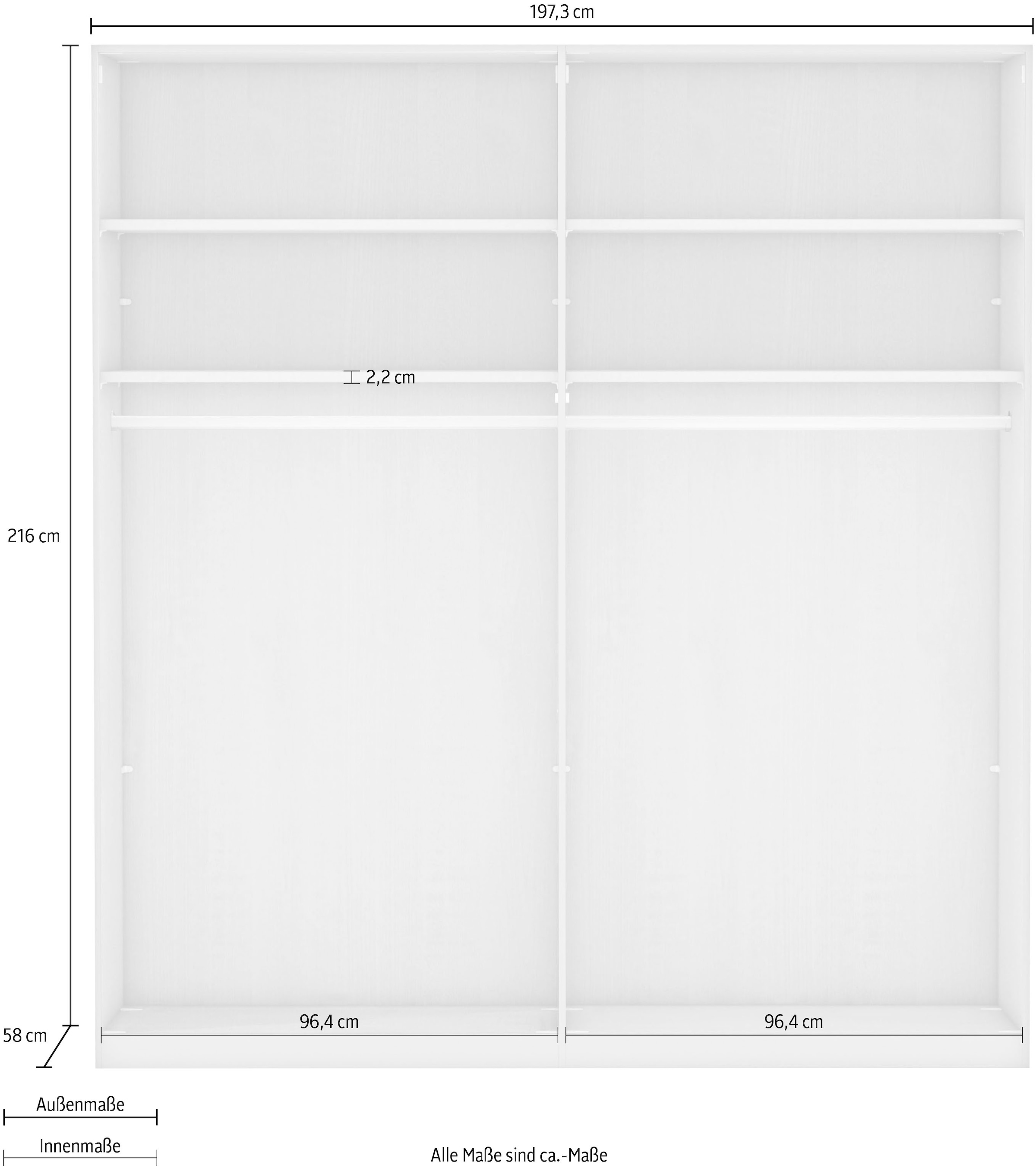 WIEMANN Drehtürenschrank »Barcelona«, mit Spiegelfront und schmaler Bauchbinde