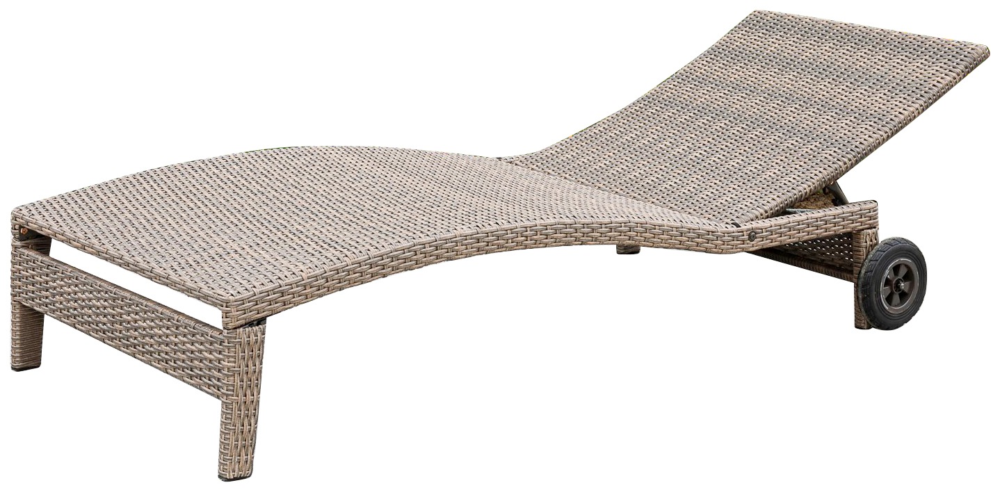 MERXX Gartenliege »Andalusia«, Alu/Kunststoffgeflecht, inkl. Auflage