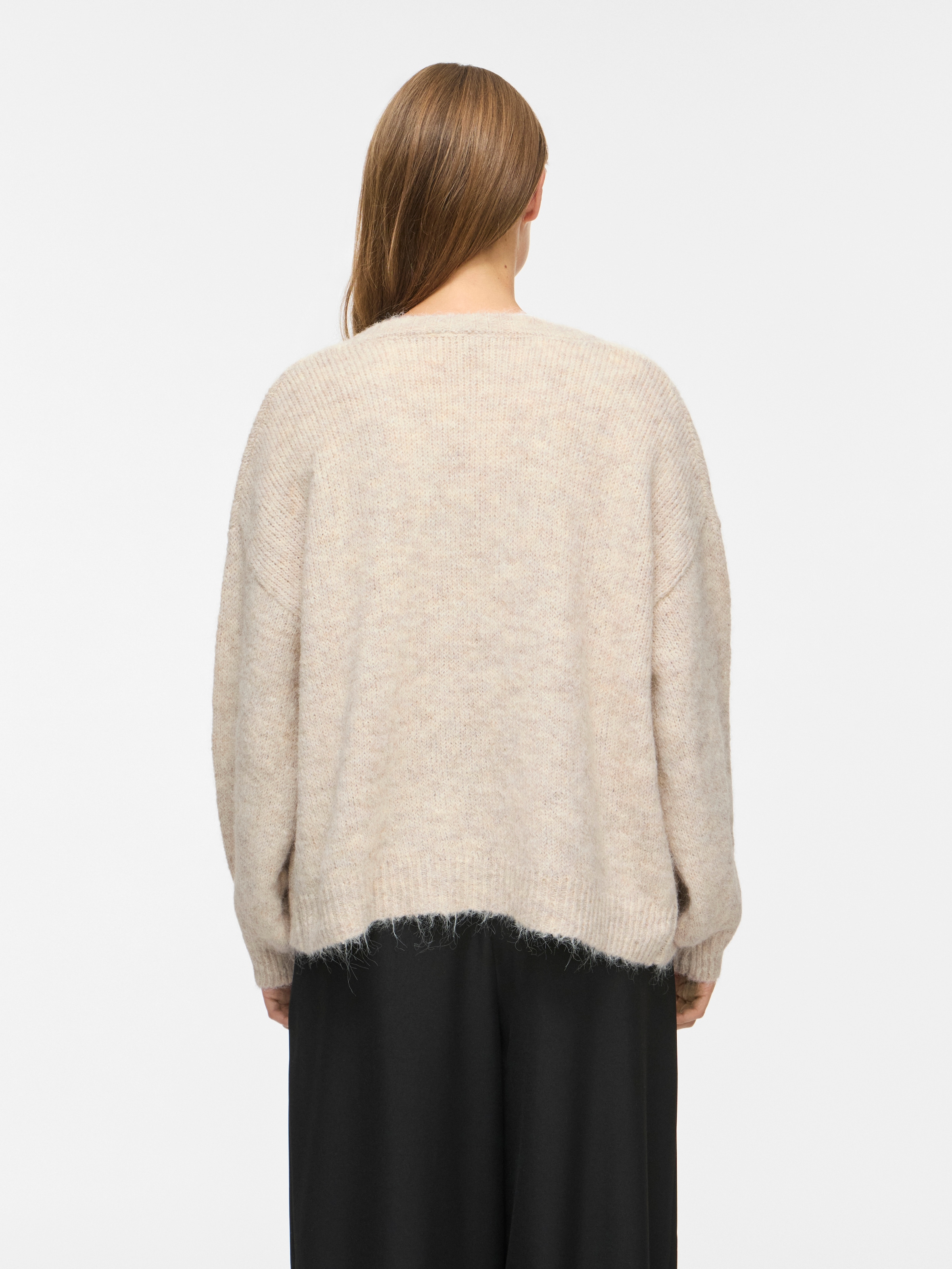 Vila Strickjacke »VILAMPE OPEN L/S KNIT CARDIGAN-NOOS« Materialmix, normal geschnitten