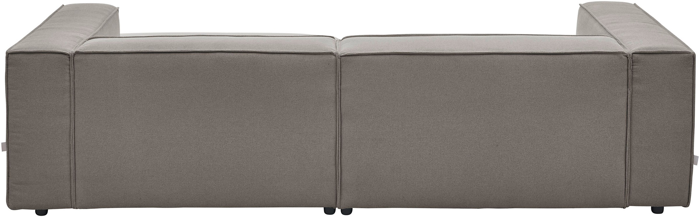 LeGer Home by Lena Gercke Ecksofa »PIARA mit Kedernaht, Cord, Leinenoptik o. Strukturstoff, Couch, L-Form«, wahlweise Ottomane rechts/links, schwarze Füße, bequemer Sitzkomfort