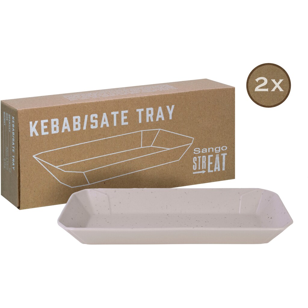 CreaTable Servierschale »Tray Kebab«, 2 tlg., aus Steinzeug
